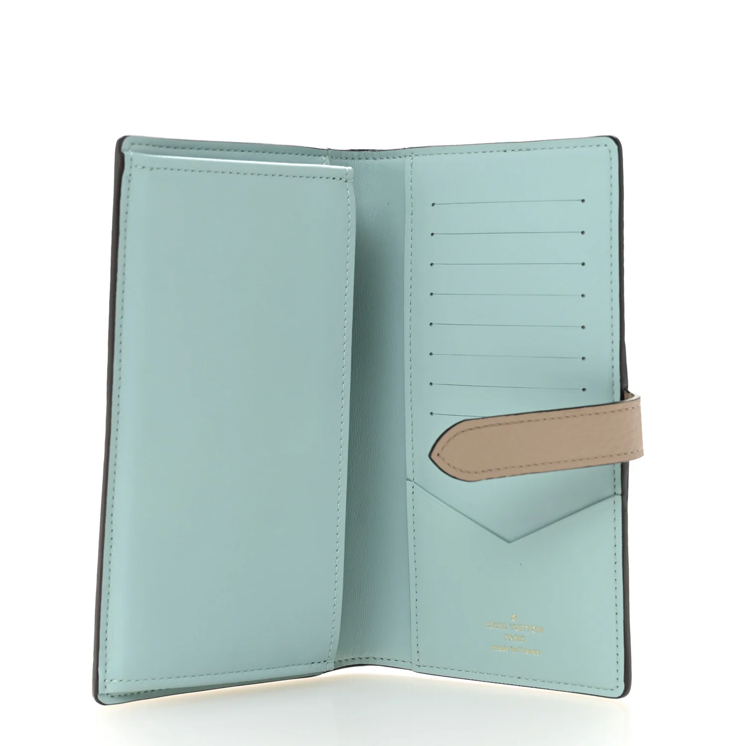 Taurillon LV Vertical Capucines Wallet Galet Aquamarine - Image 5