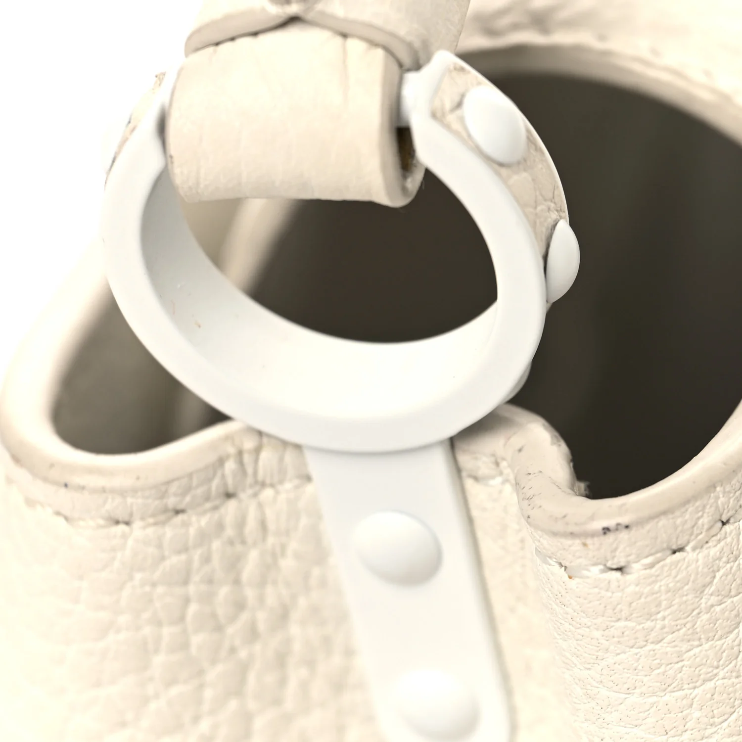 Taurillon Mini Capucines Monochrome  White - Image 12