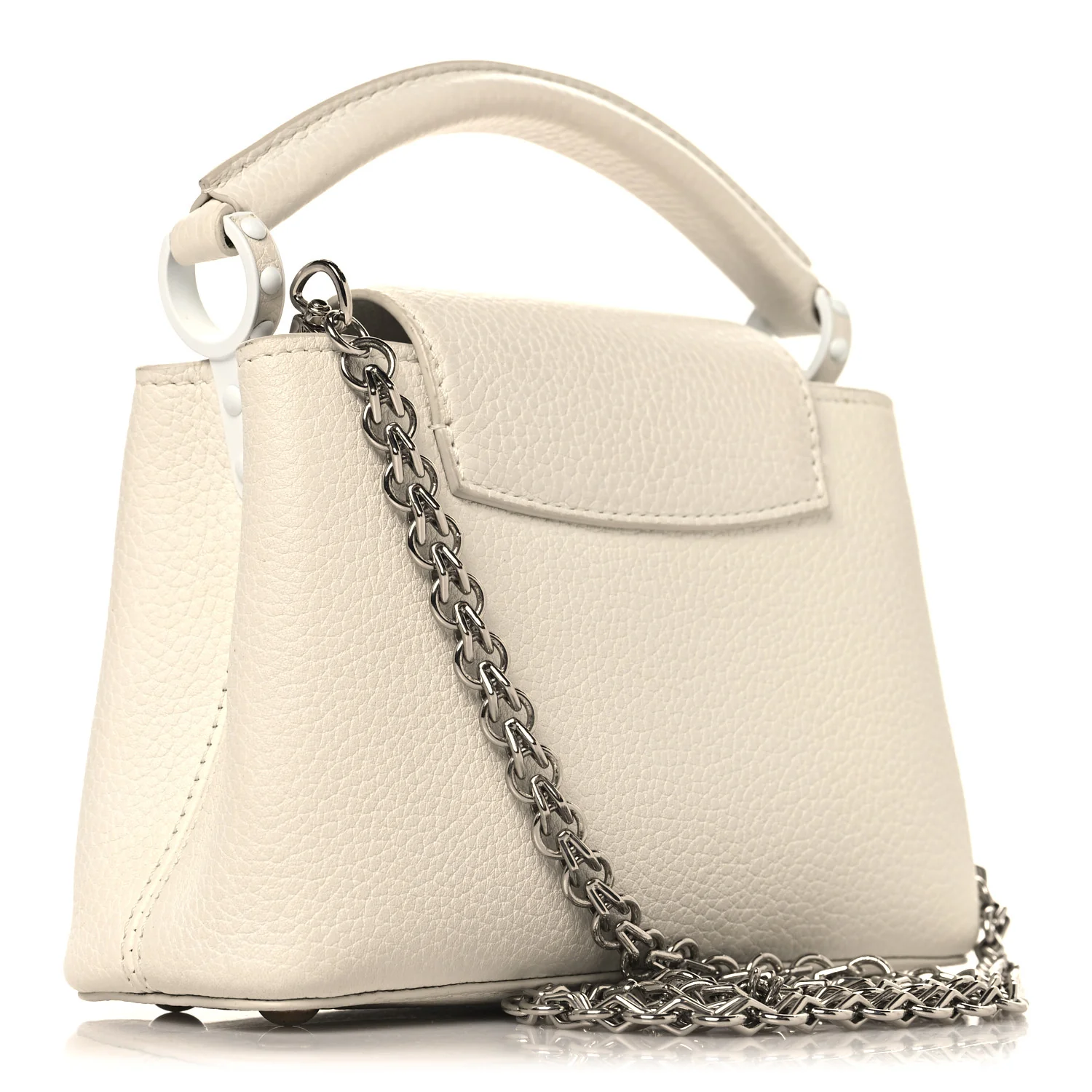 Taurillon Mini Capucines Monochrome  White - Image 3