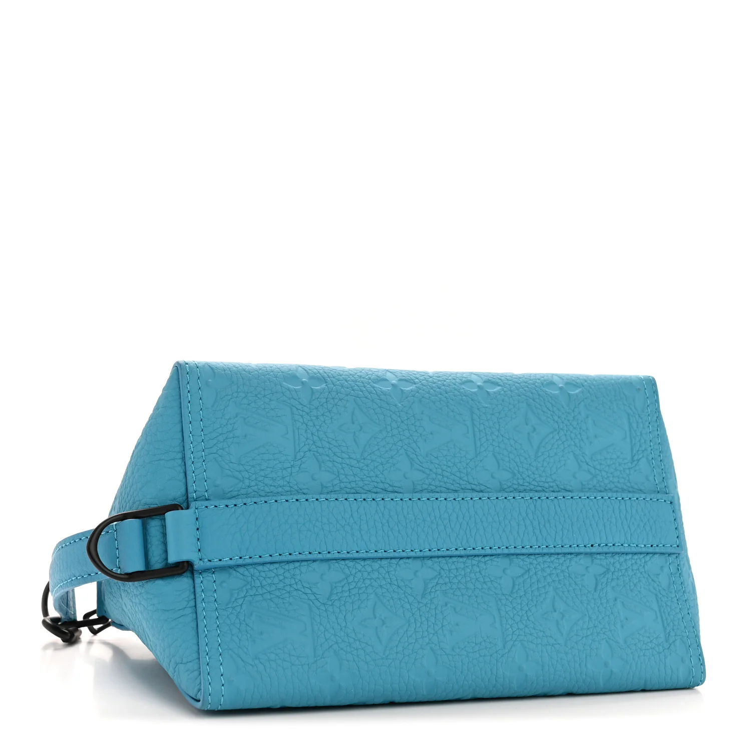 Taurillon Monogram Triangle Messenger Turquoise - Image 4