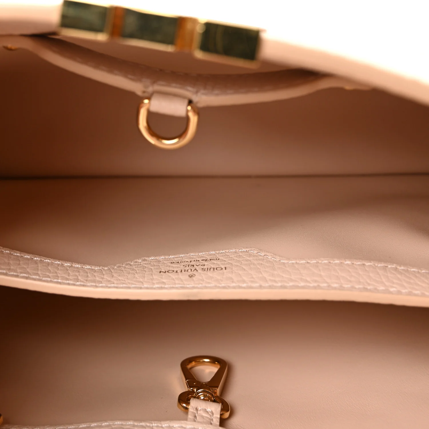 Taurillon Ostrich Capucines BB Powder Pink Beige - Image 5