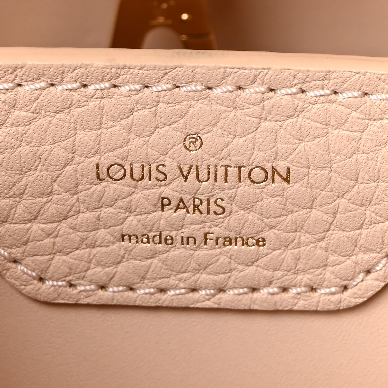 Taurillon Ostrich Capucines BB Powder Pink Beige - Image 6