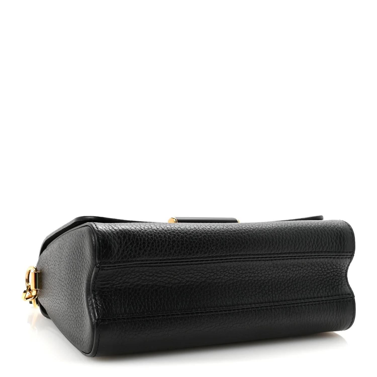 Taurillon Smooth Calfskin Scrunchie Twist One Handle MM Black - Image 4
