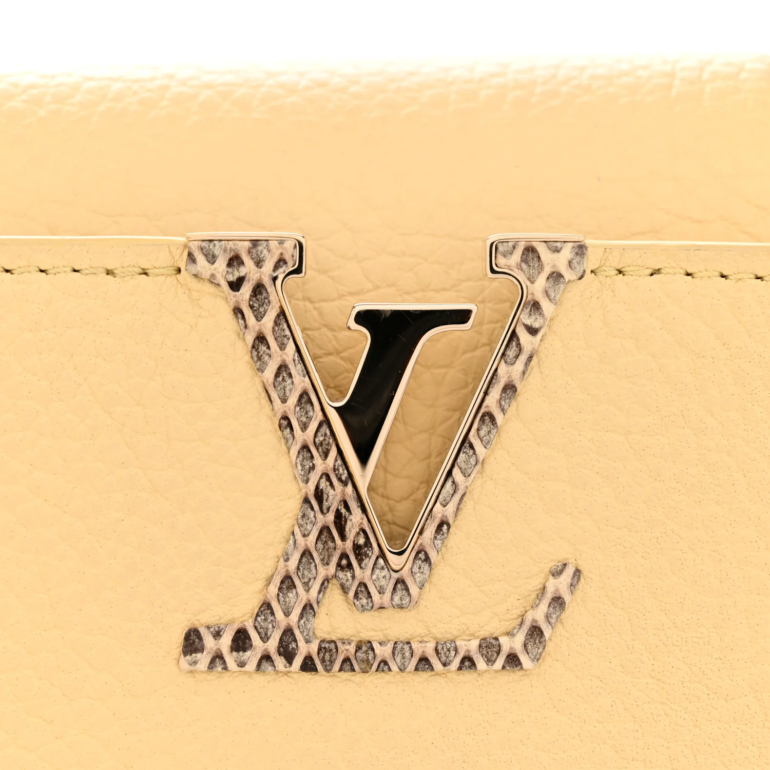 Taurillon Snakeskin Mini Capucines Banane - Image 11