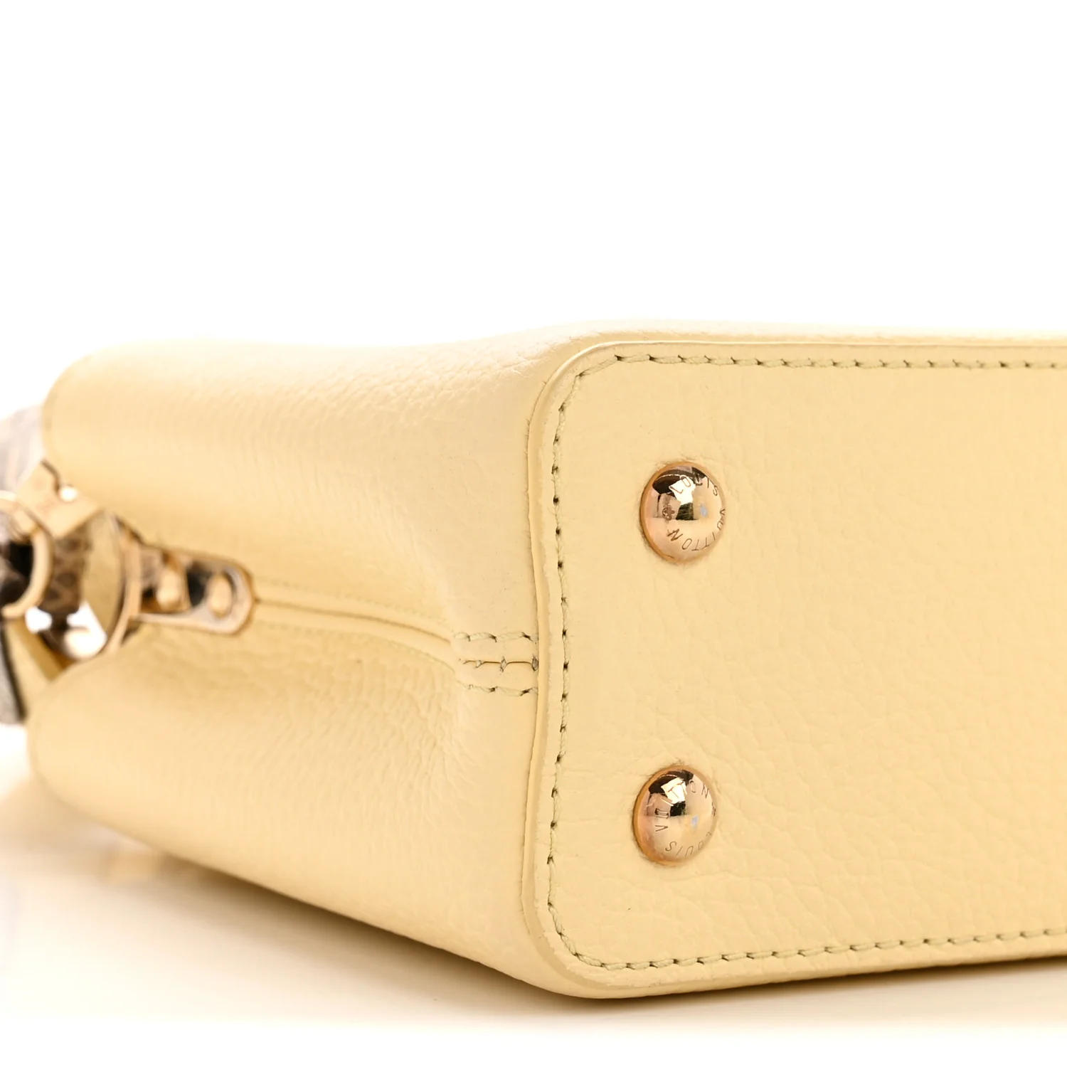 Taurillon Snakeskin Mini Capucines Banane - Image 8