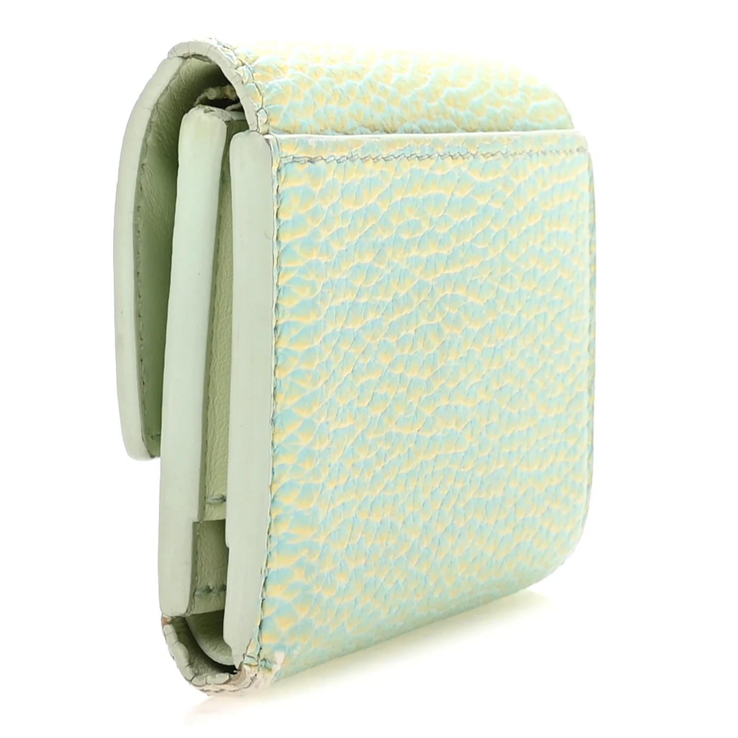 Taurillon Summer Stardust Capucines XS Wallet Vert D'Eau - Image 3