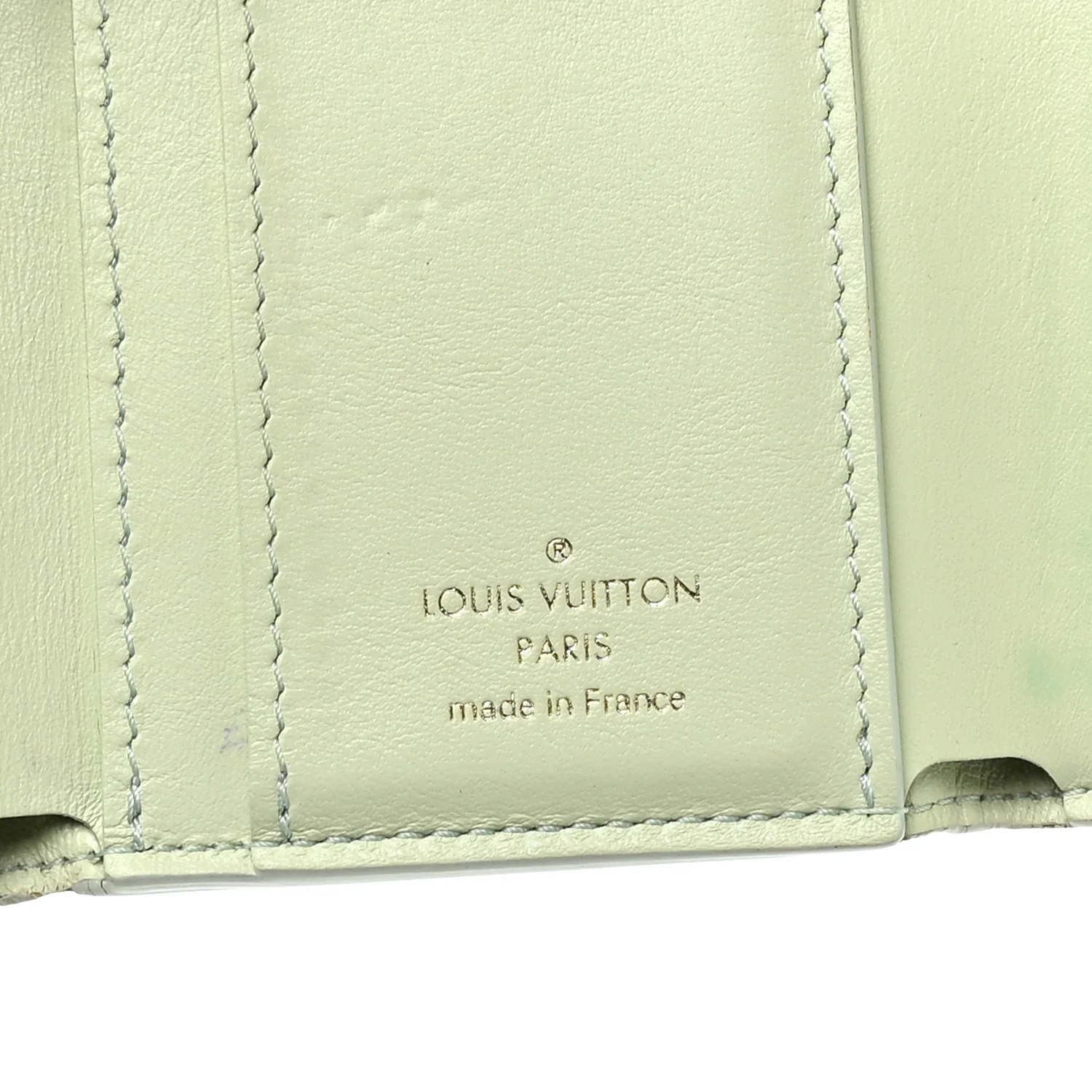 Taurillon Summer Stardust Capucines XS Wallet Vert D'Eau - Image 6
