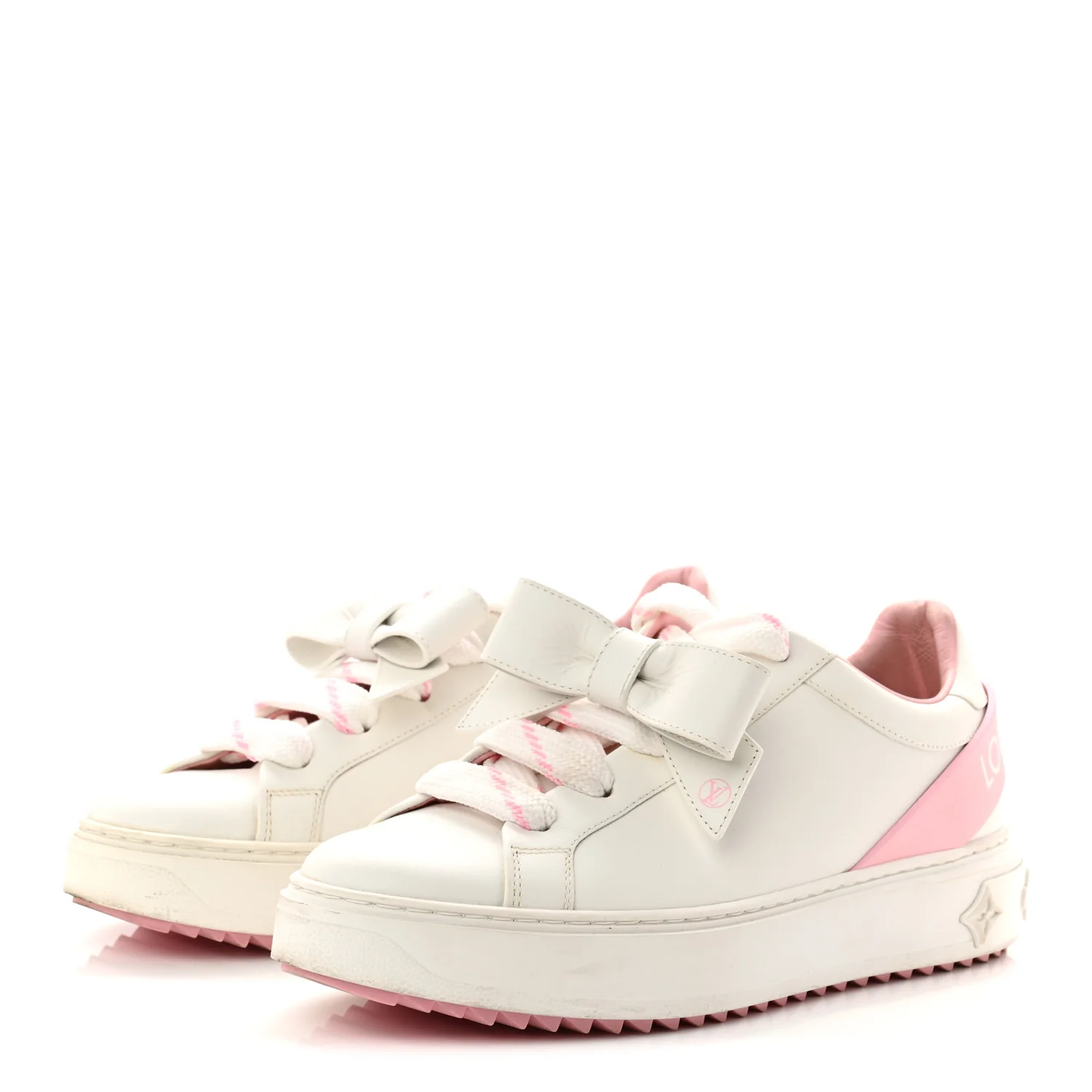 Time Out Bow Sneakers 37.5 White Pink - Image 4