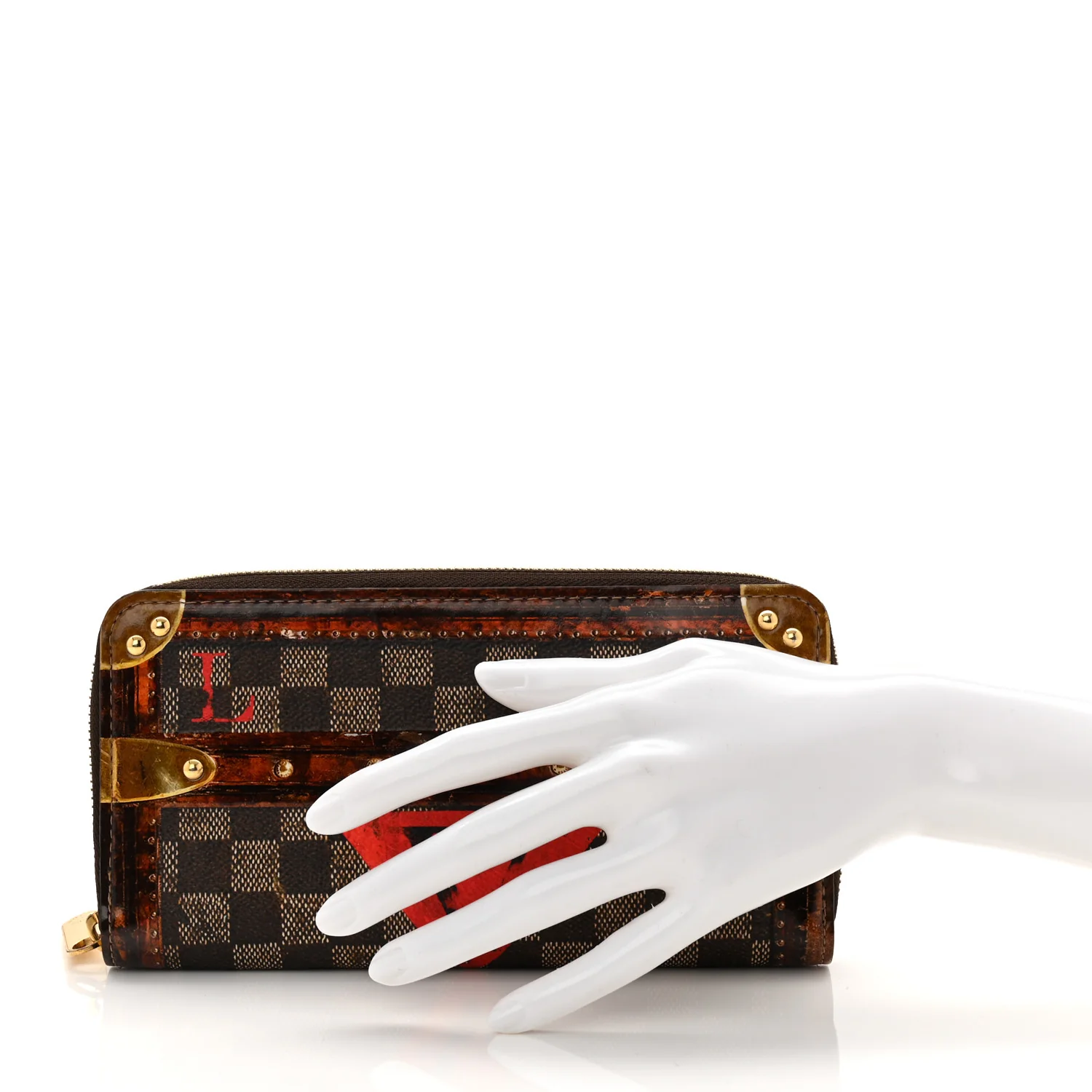 Transformed Damier Ebene Time Trunk Zippy Wallet - Image 2