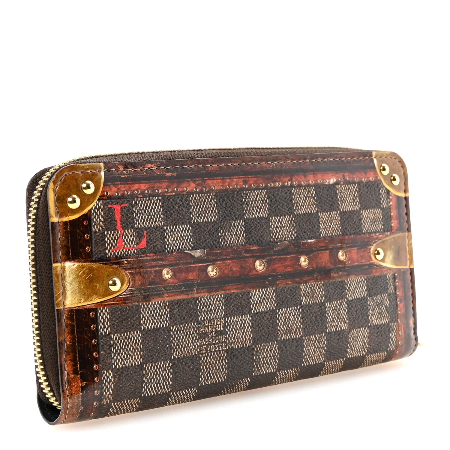 Transformed Damier Ebene Time Trunk Zippy Wallet - Image 3