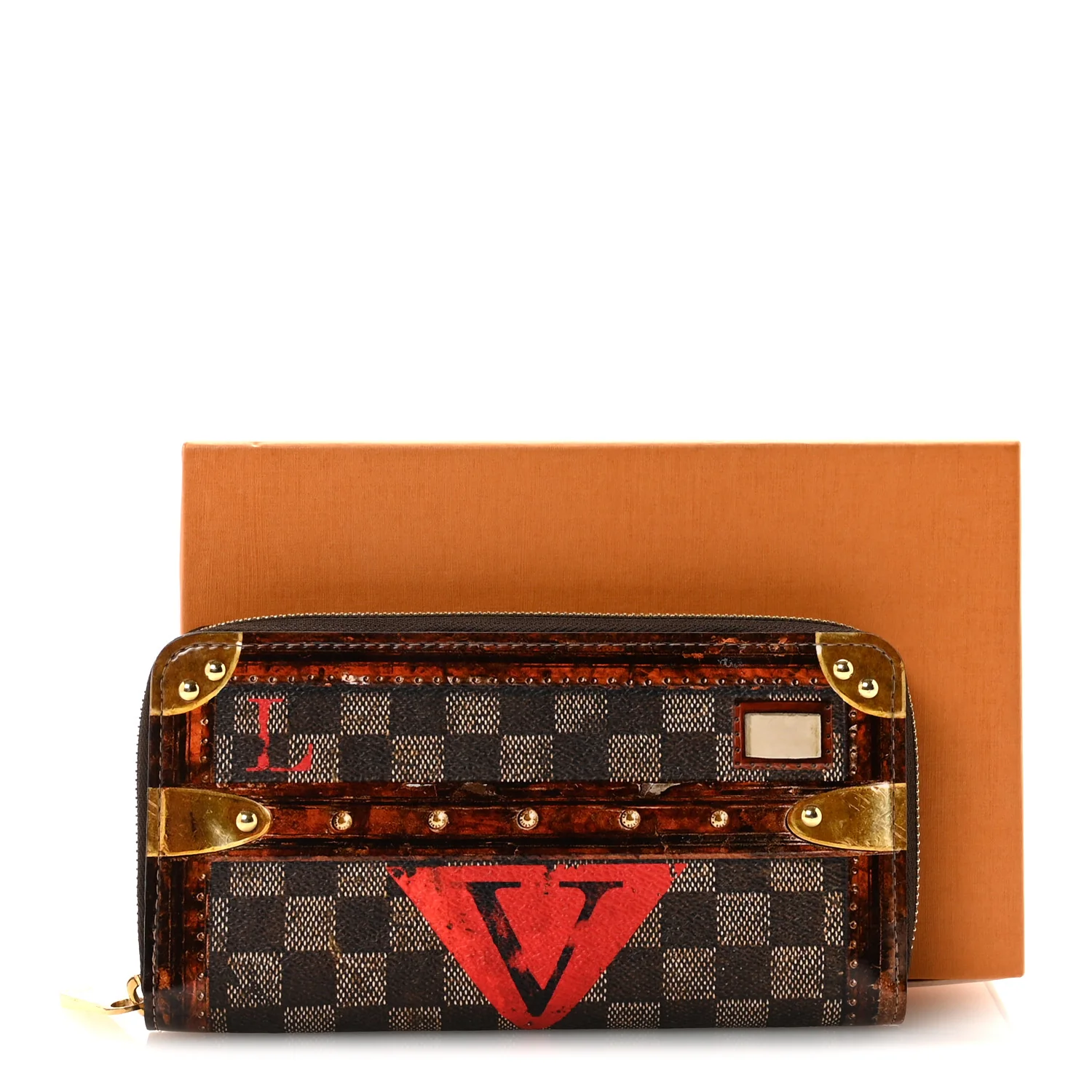 Transformed Damier Ebene Time Trunk Zippy Wallet - Image 7