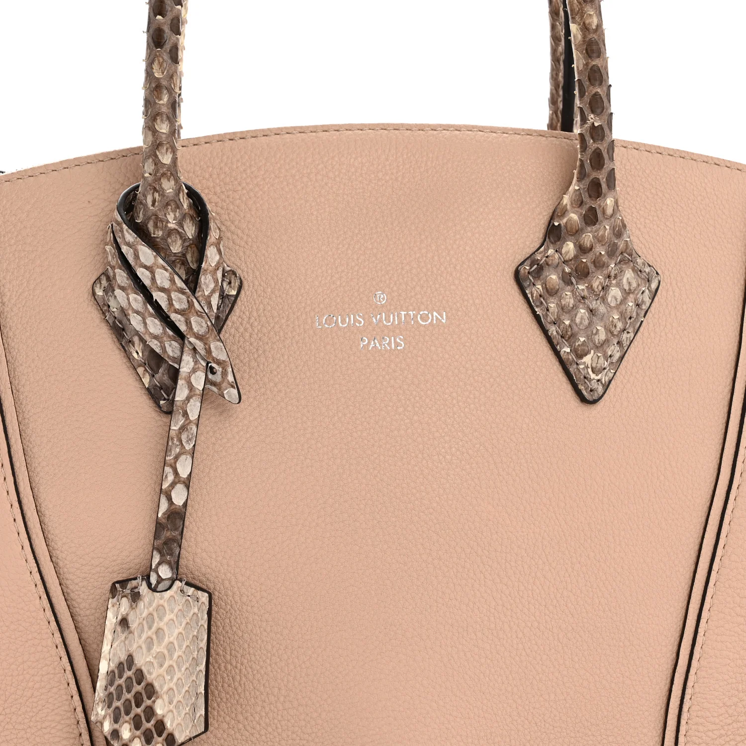 Veau Cachemire Snakeskin Soft Lockit PM Magnolia - Image 8
