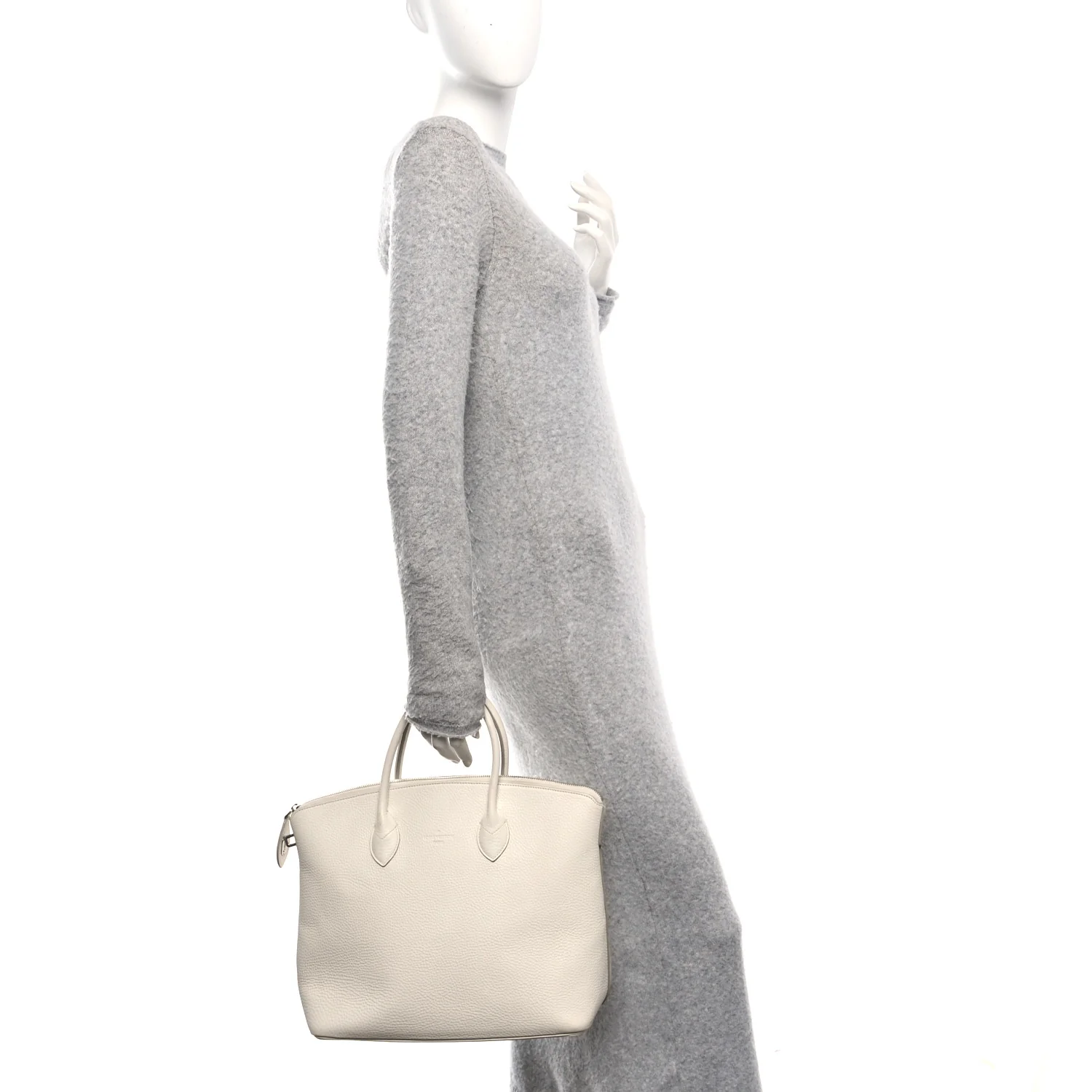 Veau Ecorce Haute Maroquinerie Lockit MM Ivory - Image 2