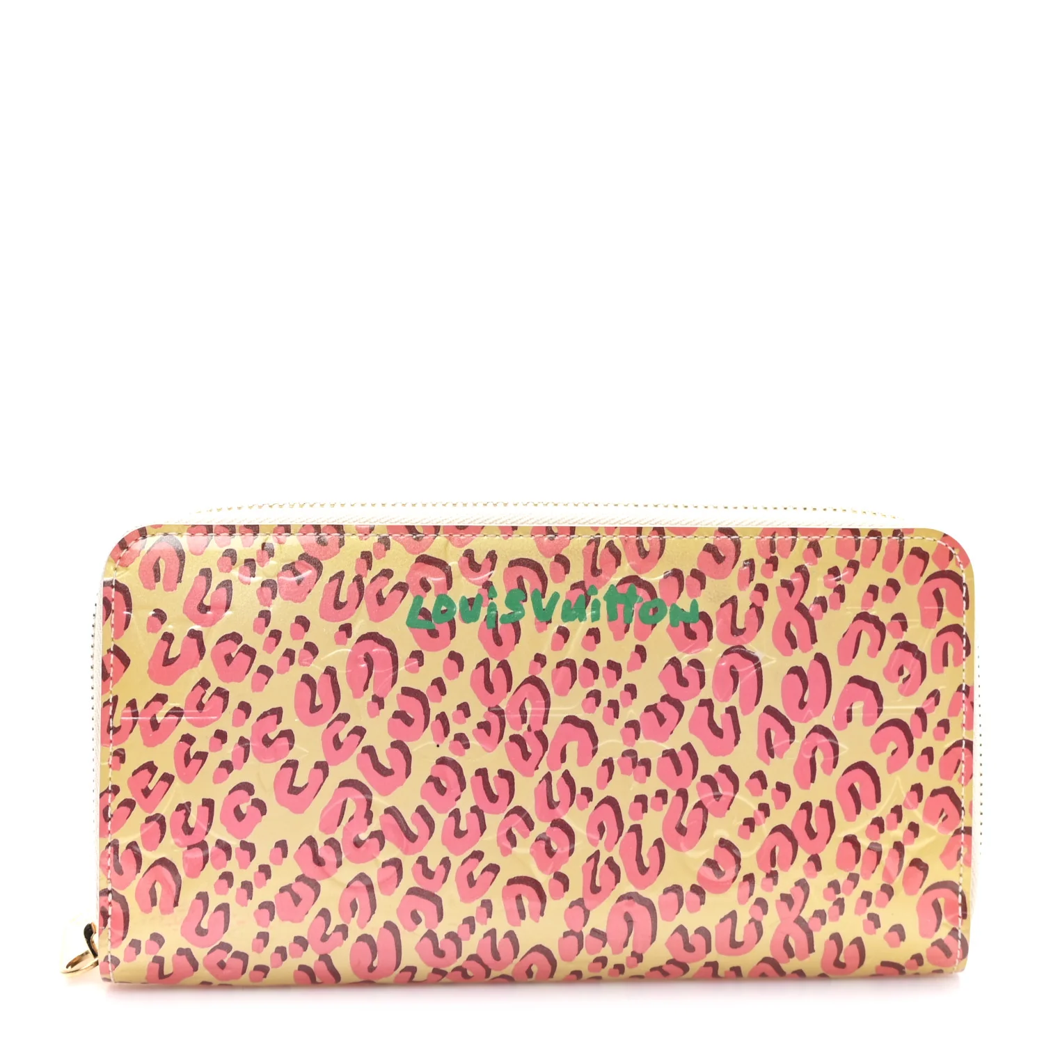 Vernis Leopard Zippy Wallet Blanc Corail