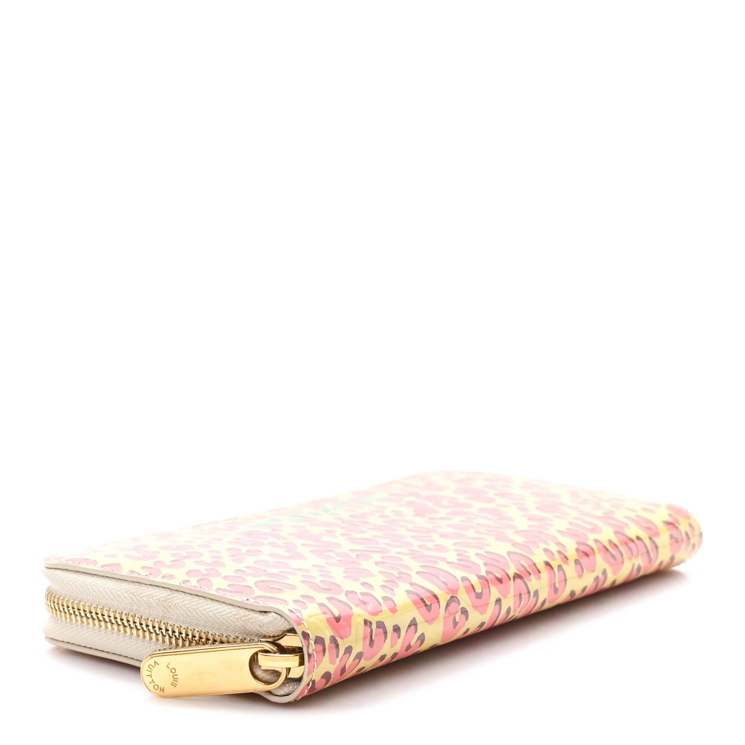 Vernis Leopard Zippy Wallet Blanc Corail - Image 4