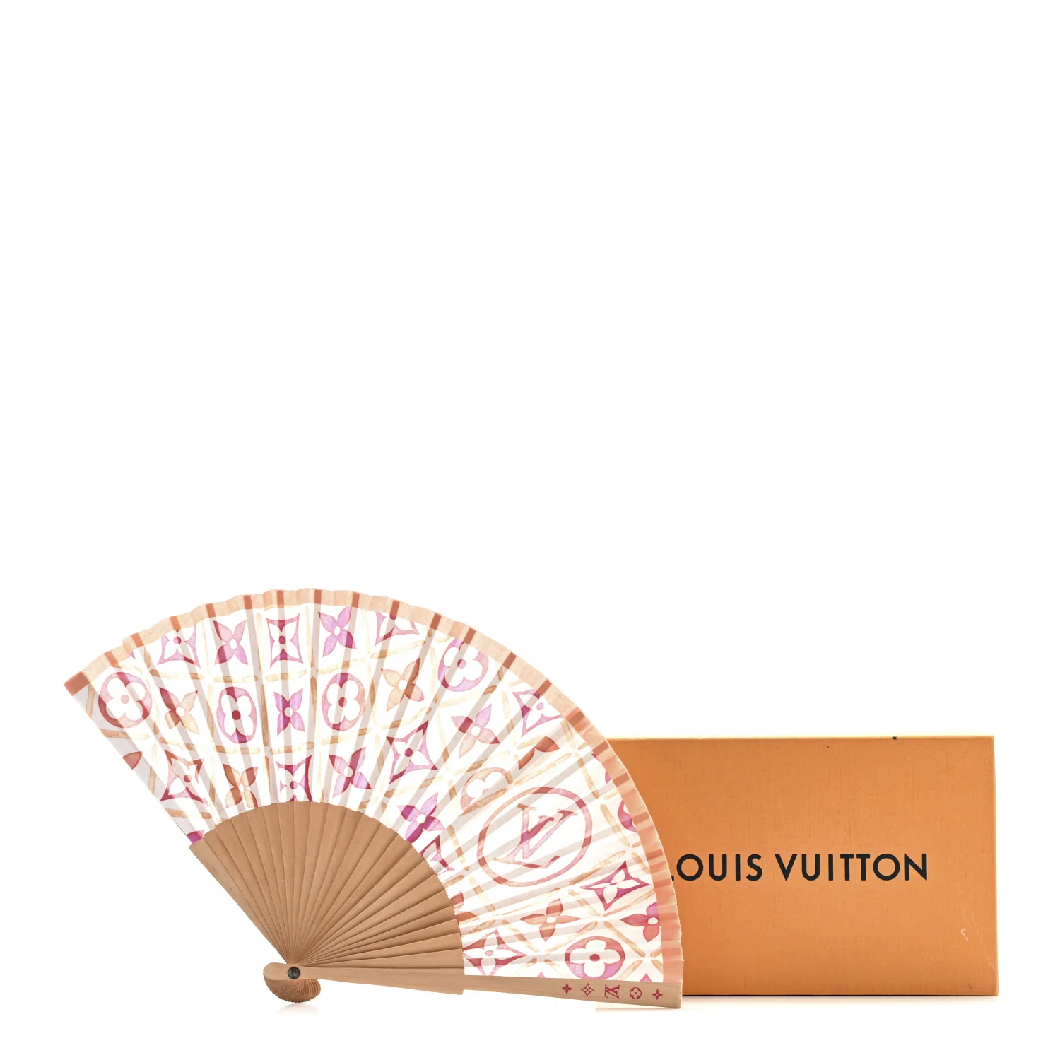 Wood Cotton Monogram Tiles By The Pool Fan Coral - Image 4