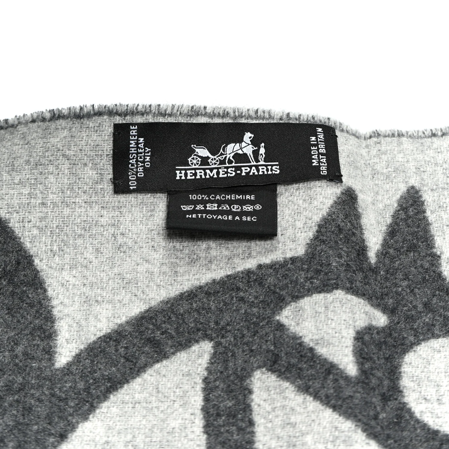 Wool Cashmere Lock And Keys Scarf Black - Image 10