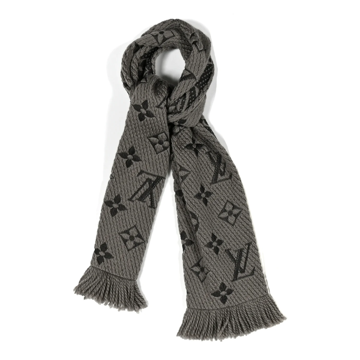 Wool Silk Logomania Scarf Verone