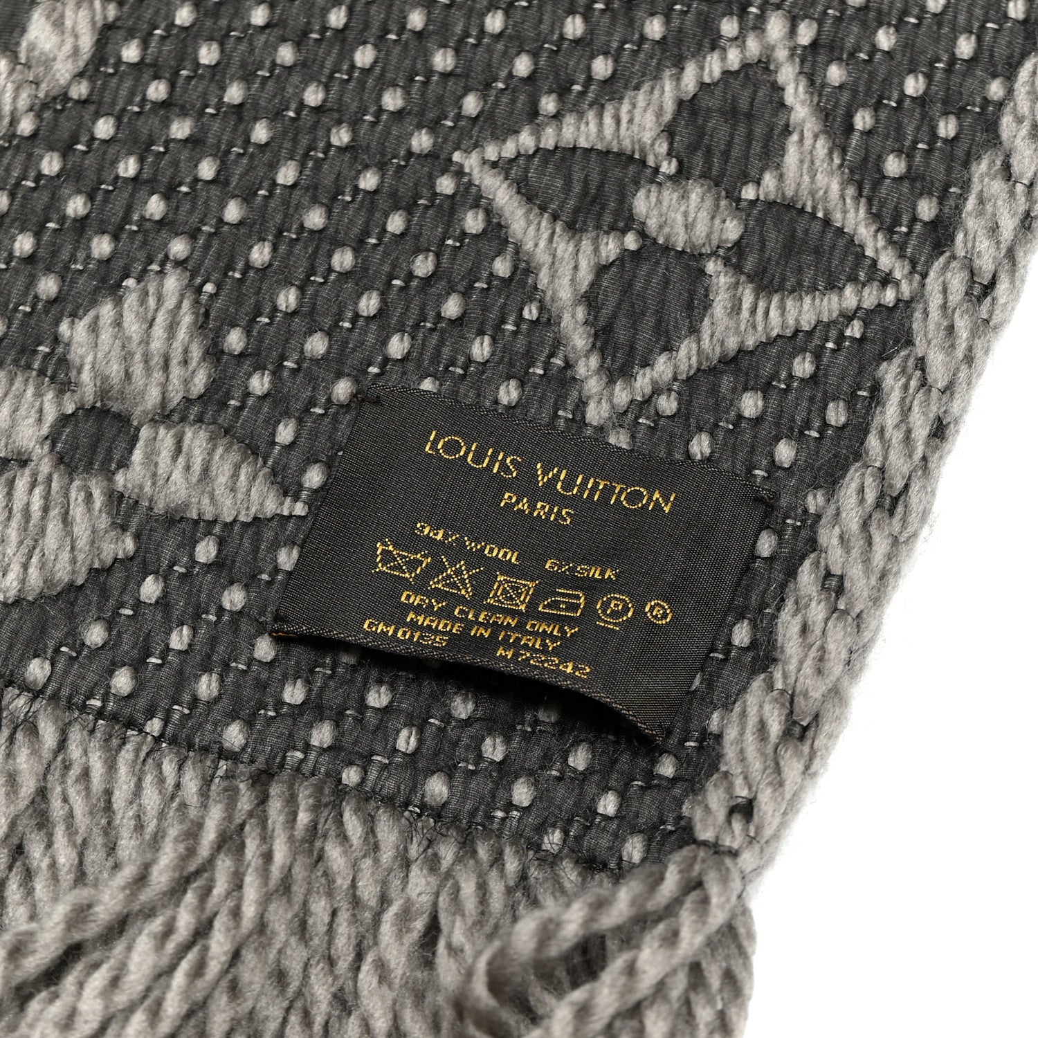 Wool Silk Logomania Scarf Verone - Image 3