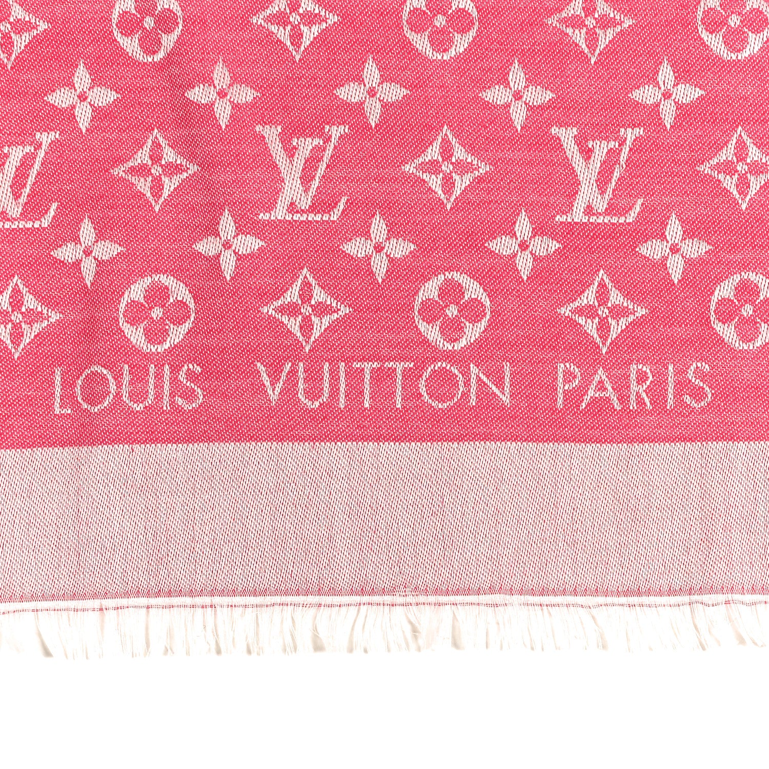 Wool Silk Monogram Denim Shawl Pivoine - Image 2