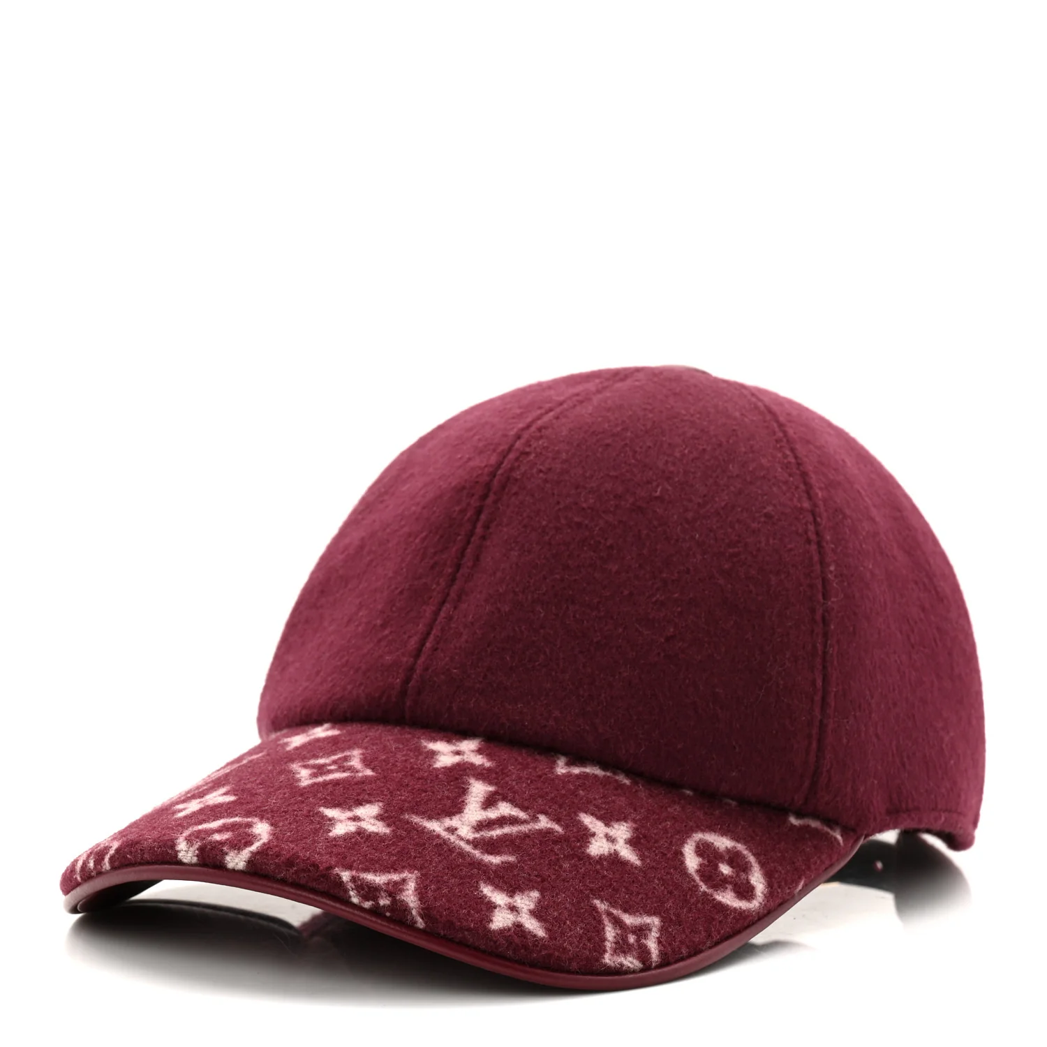 Wool Silk Monogram Endless Cap L Bordeaux