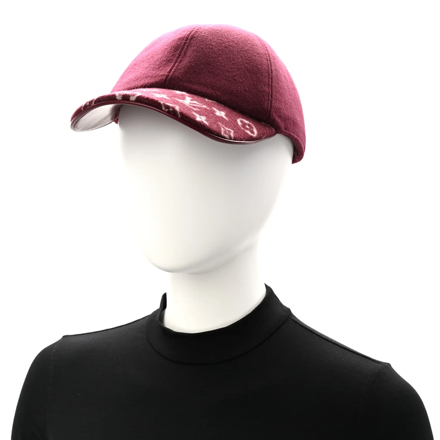 Wool Silk Monogram Endless Cap L Bordeaux - Image 2