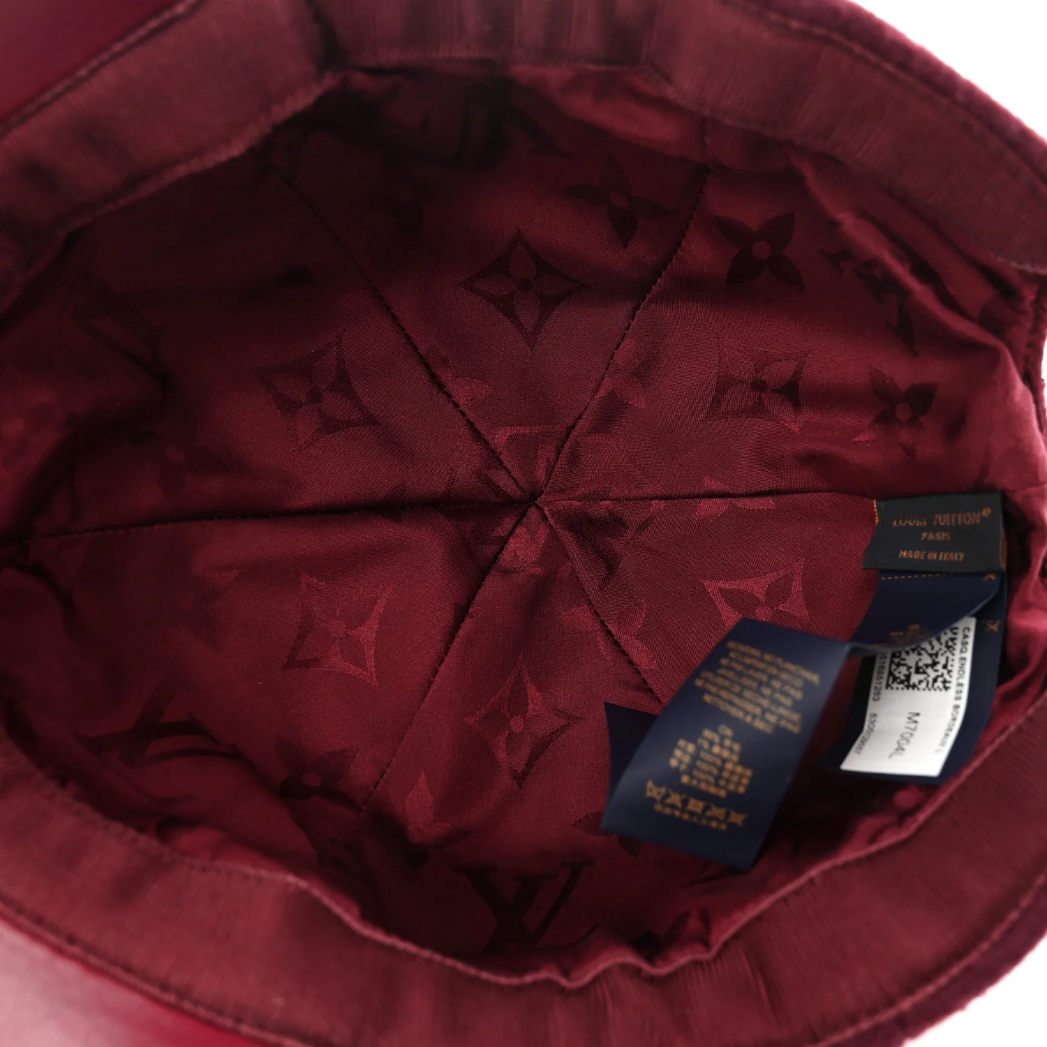 Wool Silk Monogram Endless Cap L Bordeaux - Image 7