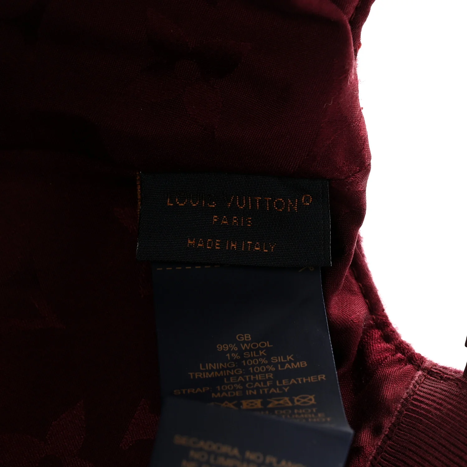 Wool Silk Monogram Endless Cap L Bordeaux - Image 8