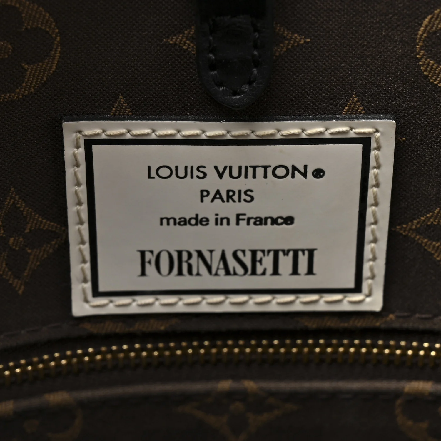 X FORNASETTI Calfskin Architettura Onthego MM Black White - Image 6