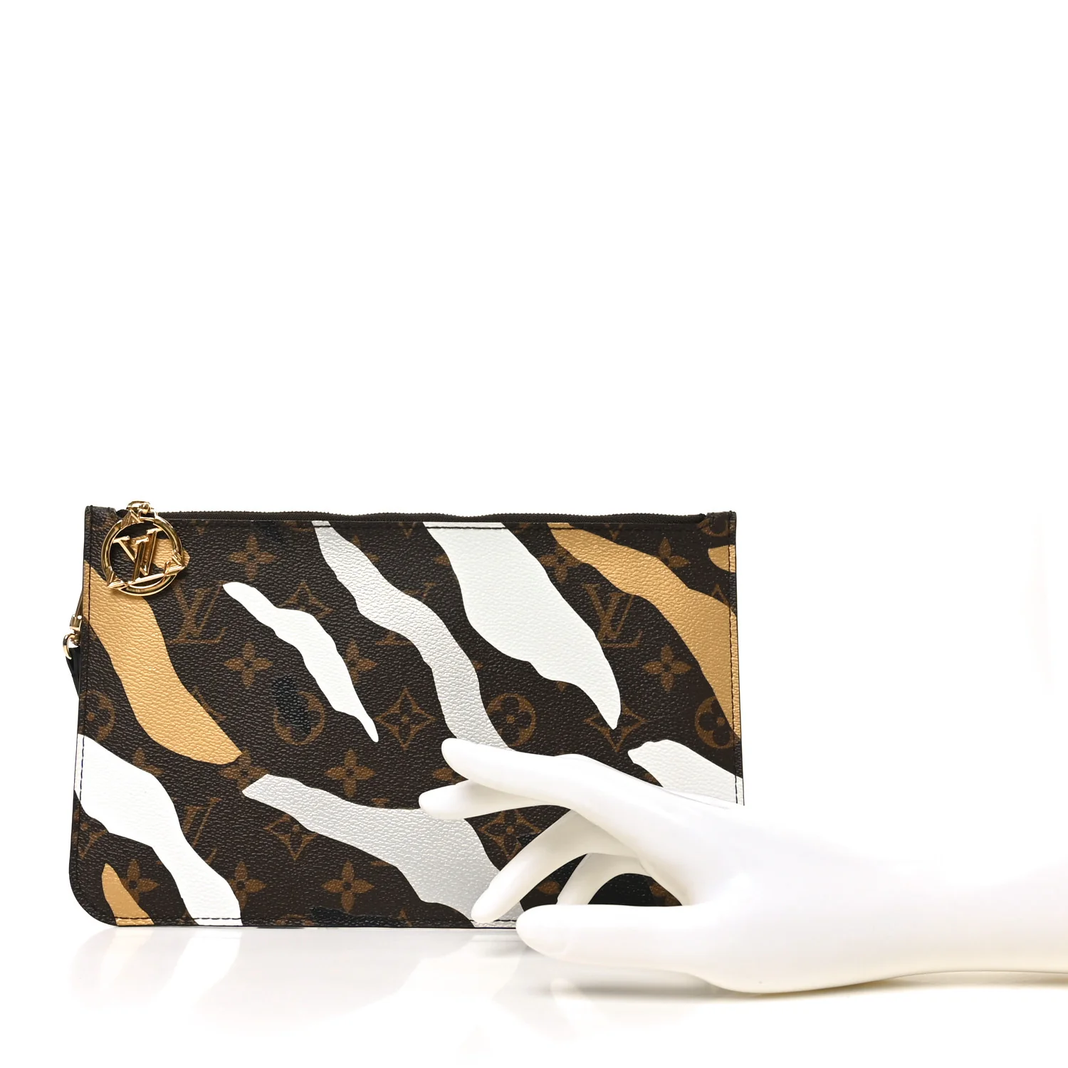 X LOL Monogram Neverfull MM GM Pochette Gold Silver - Image 2