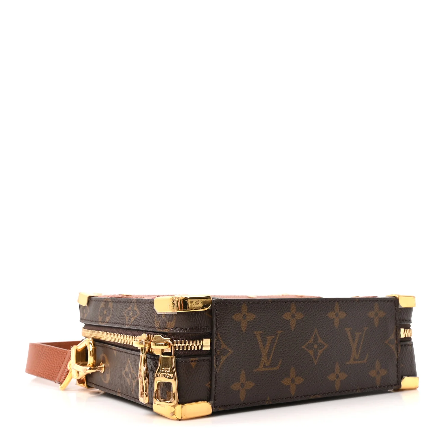X NBA Grained Calfskin Monogram Handle Trunk Brown - Image 7