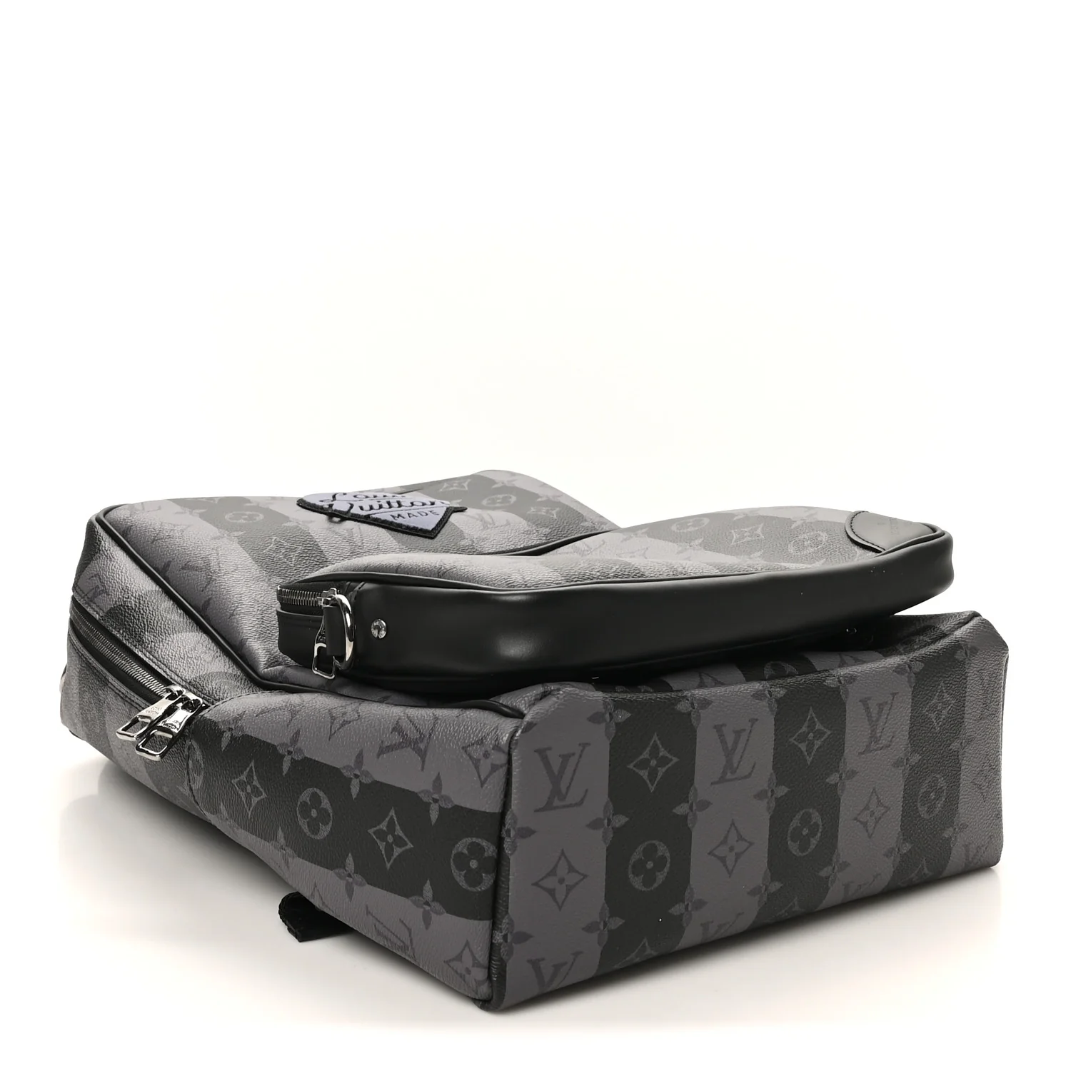 X NIGO Monogram Eclipse Stripes LV Heart Modular Utilitary Backpack - Image 4