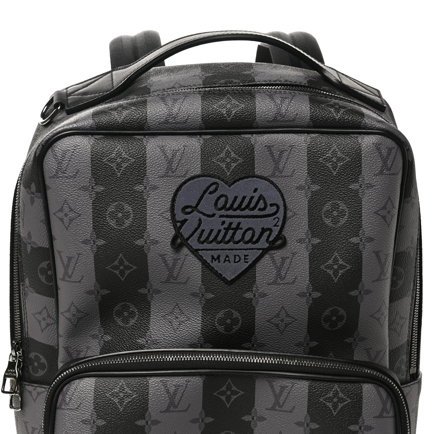 X NIGO Monogram Eclipse Stripes LV Heart Modular Utilitary Backpack - Image 7
