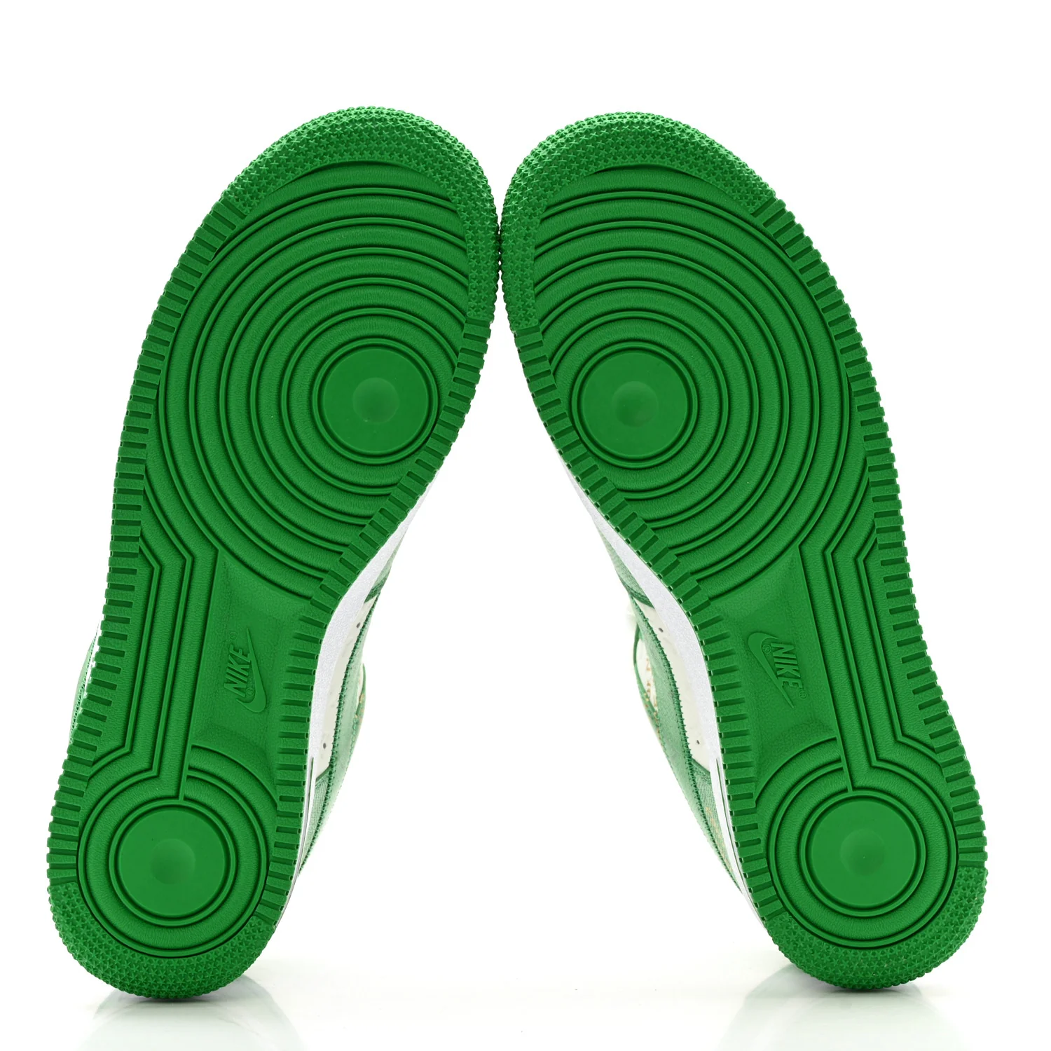X NIKE AIR FORCE 1 Calfskin Monogram Mens Low Top Sneakers 8 Green - Image 8