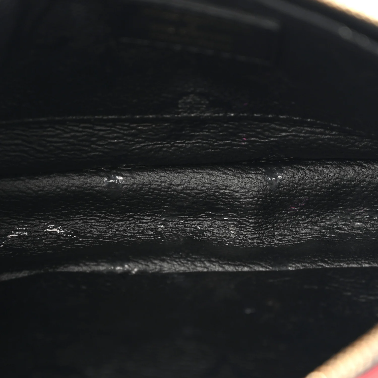 X UF Tufted Monogram Pochette Accessories Black Red - Image 5