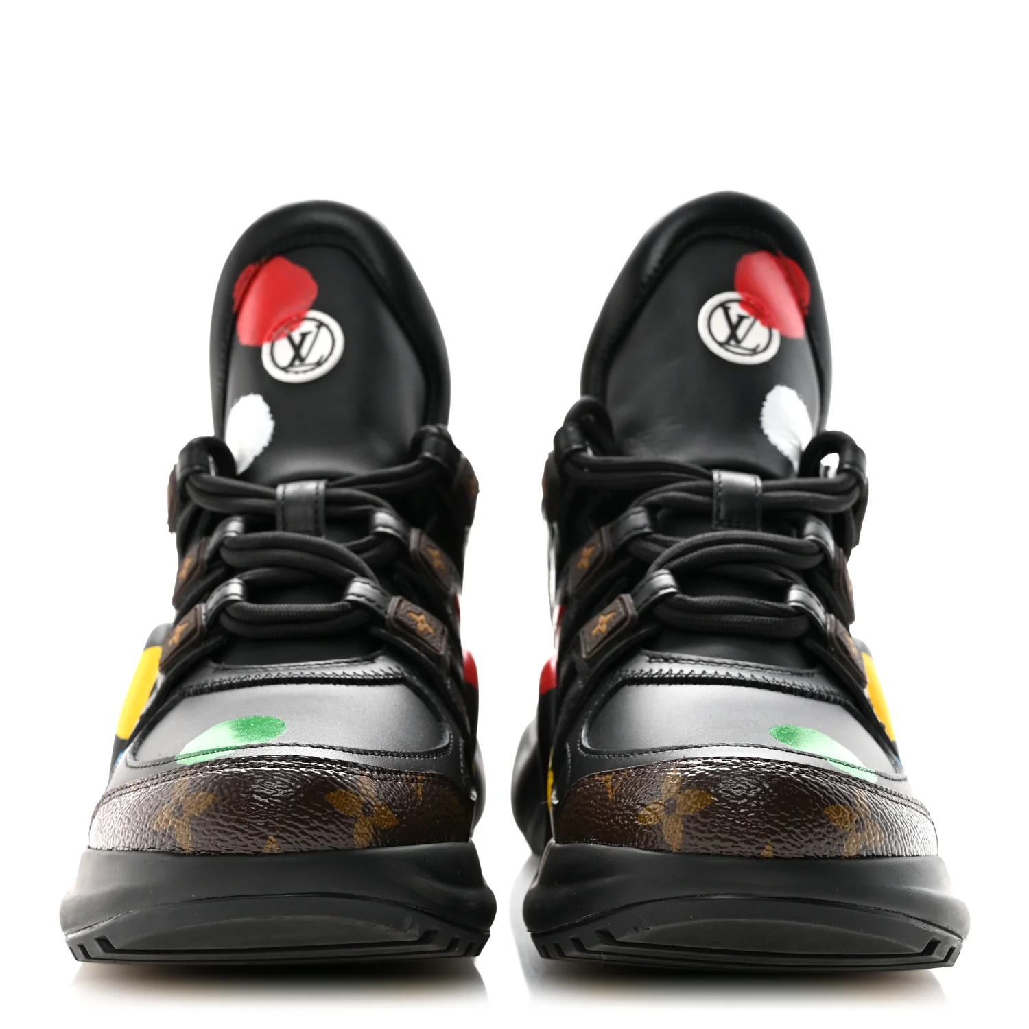 X YK Calfskin Patent Monogram Archlight Sneakers 37 Black - Image 3
