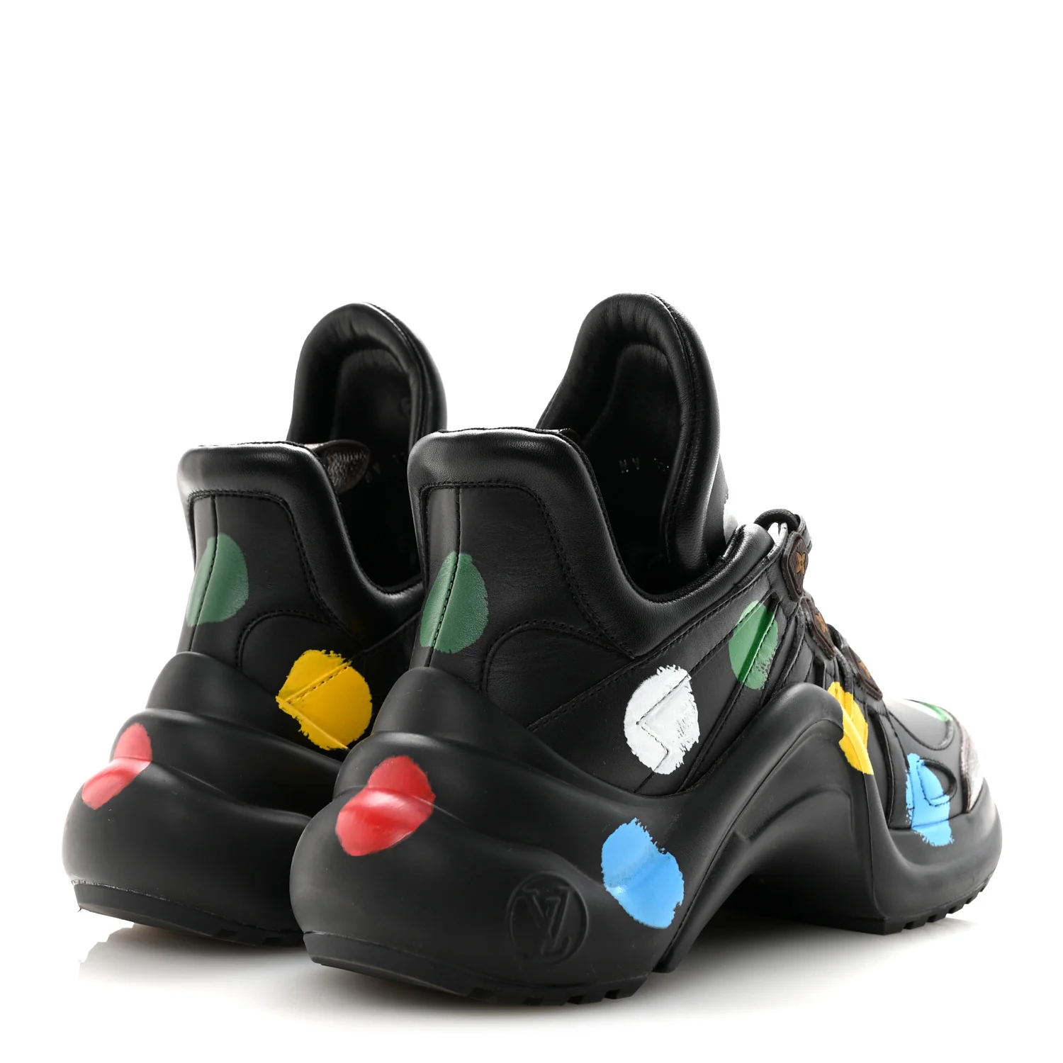 X YK Calfskin Patent Monogram Archlight Sneakers 37 Black - Image 5