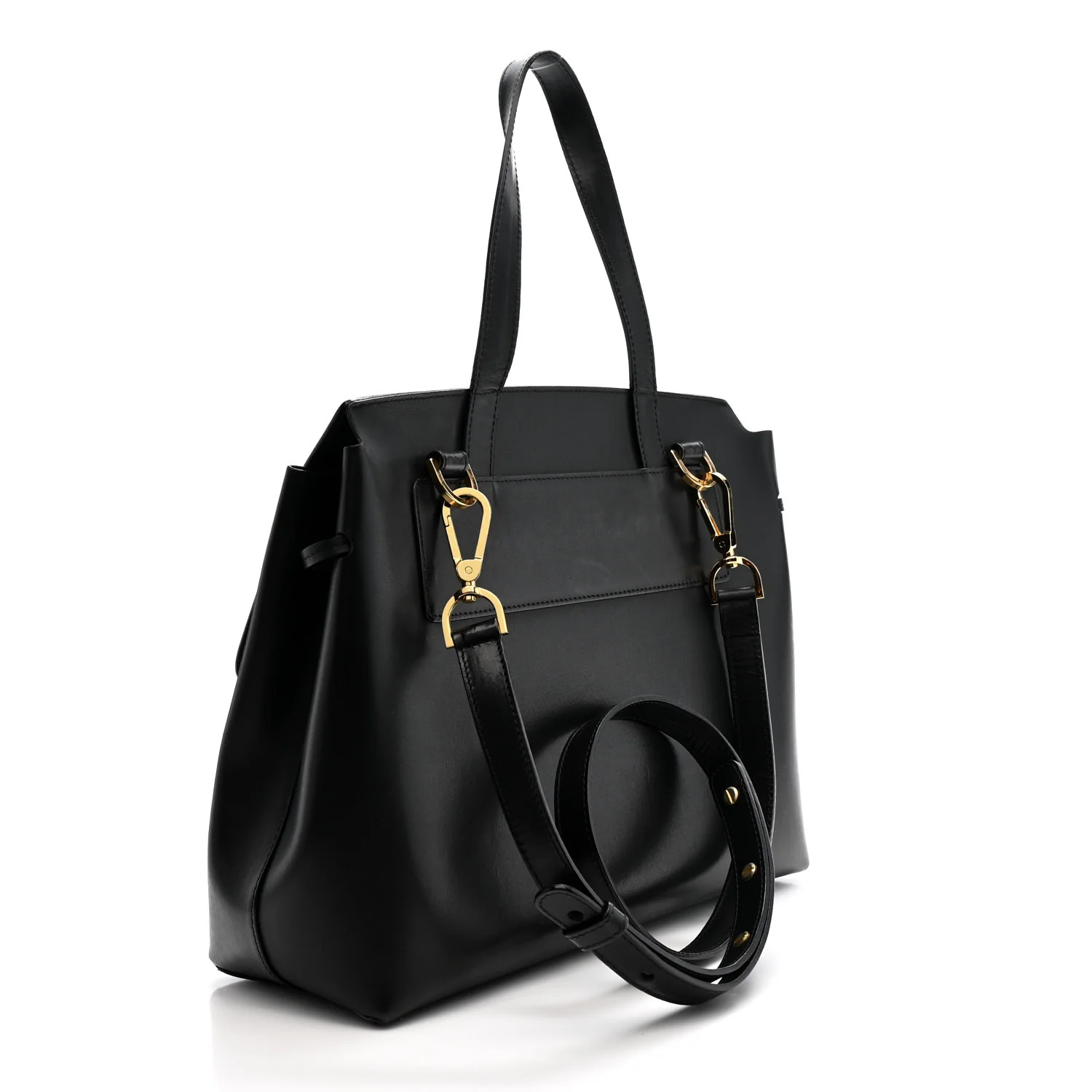 Calfskin Lady Bag Black Flamma - Image 3