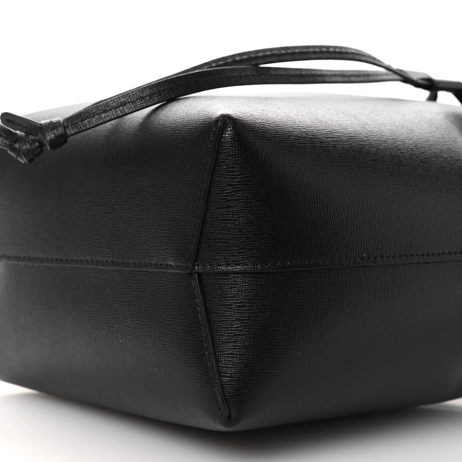 Calfskin Mini Bucket Bag Black Flamma - Image 10