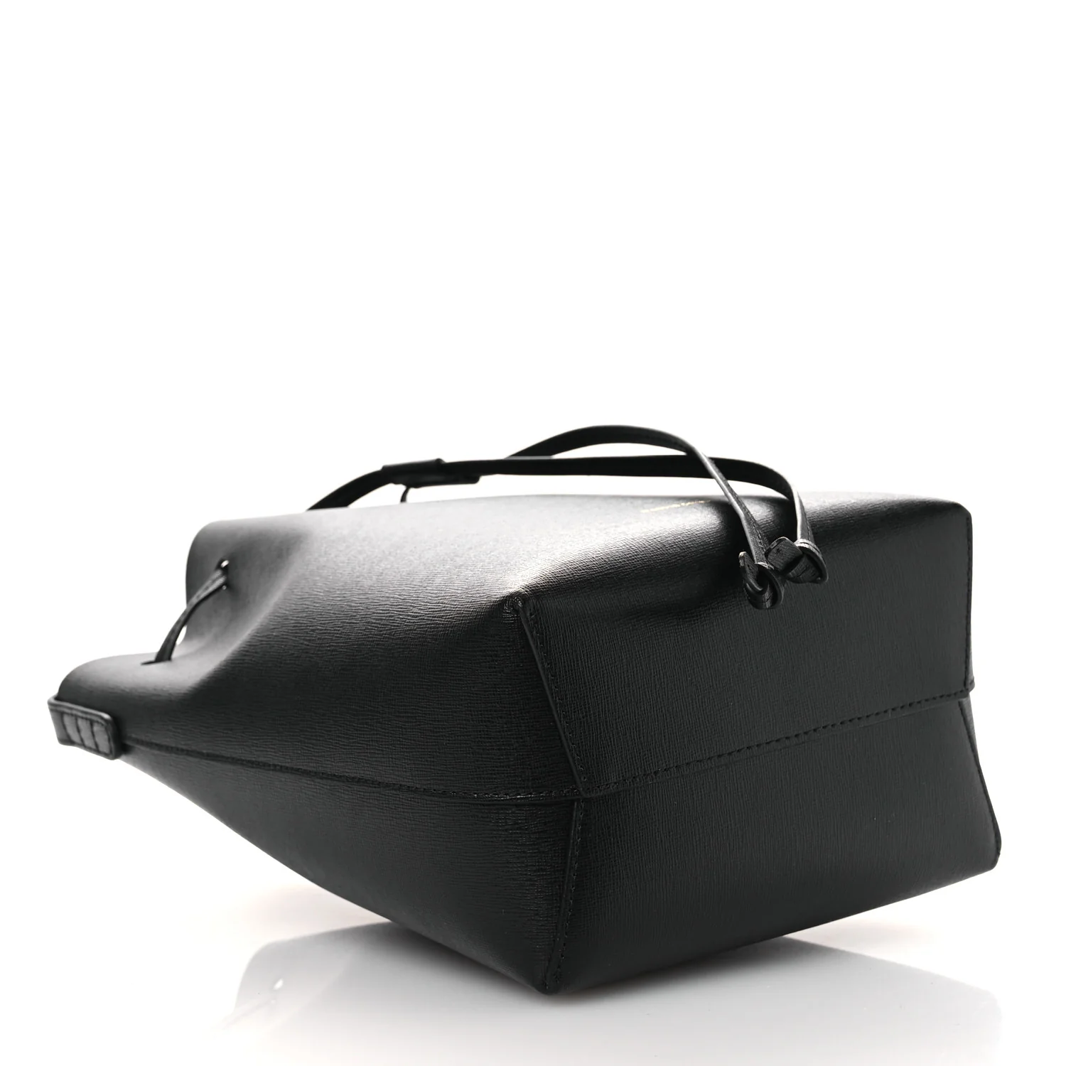 Calfskin Mini Bucket Bag Black Flamma - Image 4