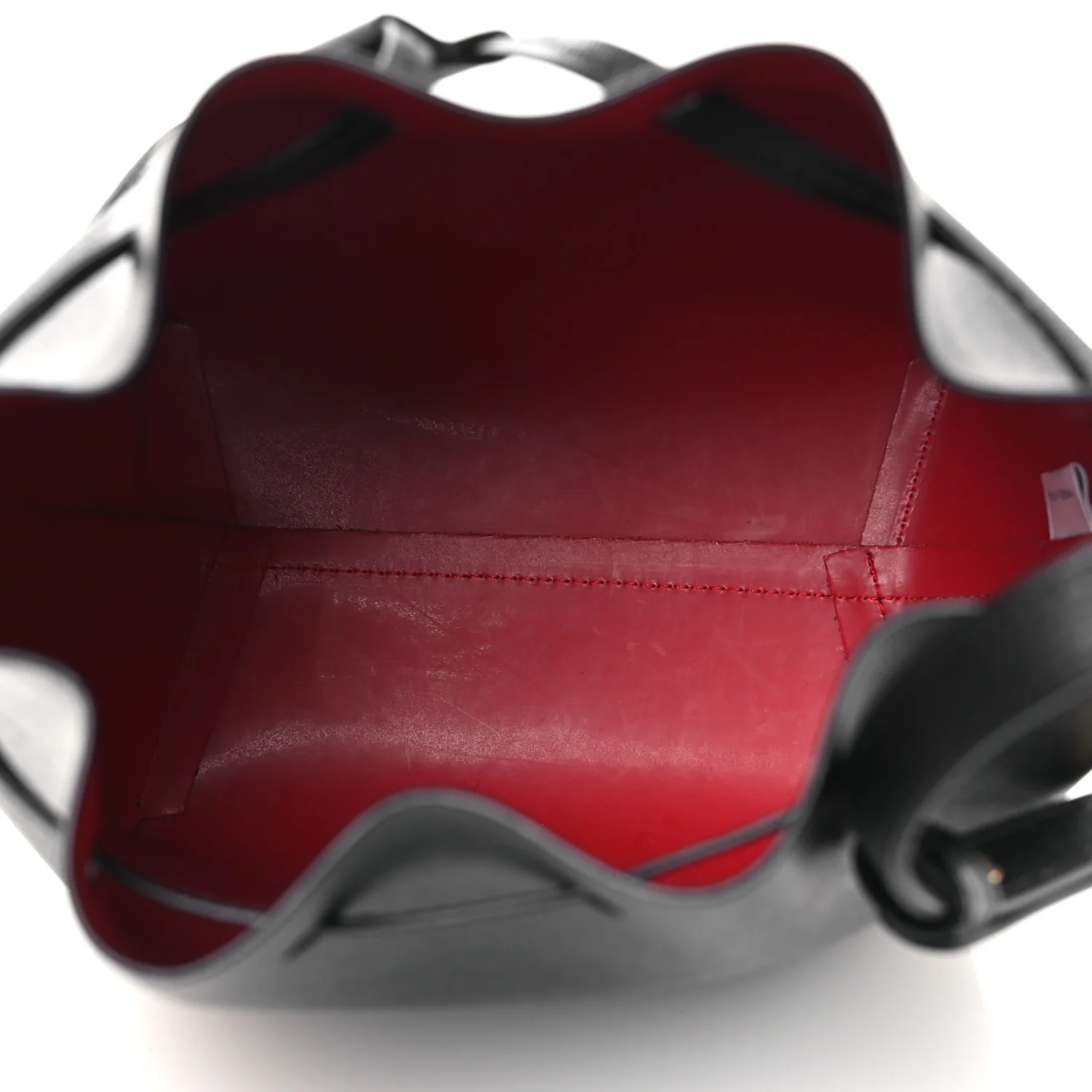 Calfskin Mini Bucket Bag Black Flamma - Image 5
