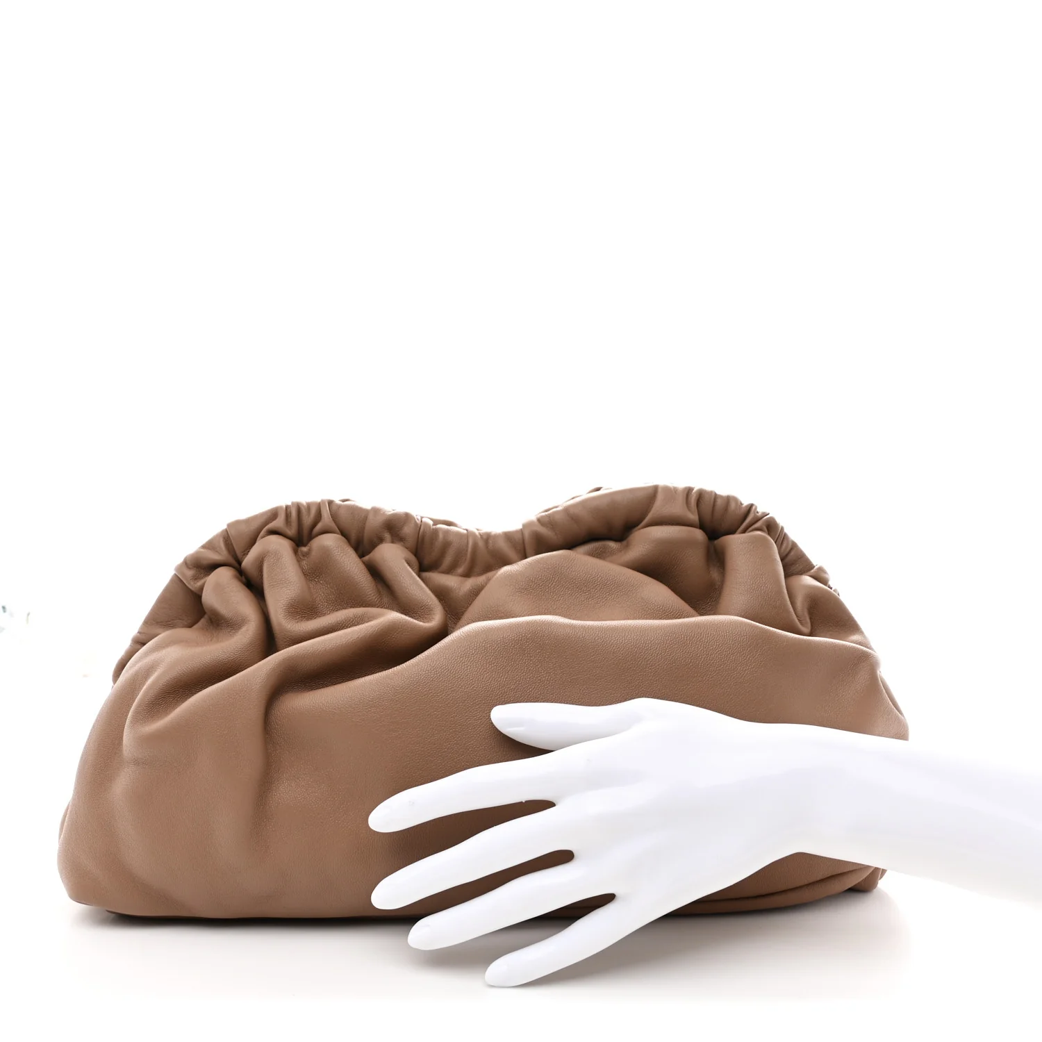 Lambskin Cloud Clutch Biscotto - Image 2