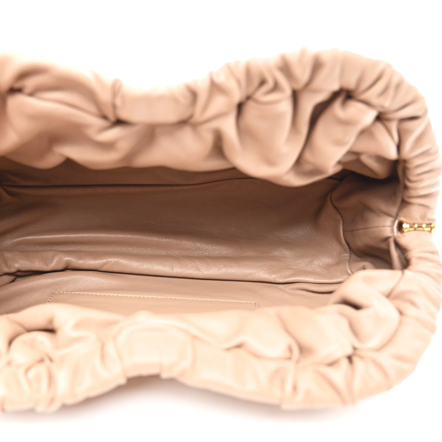 Lambskin Cloud Clutch Biscotto - Image 5