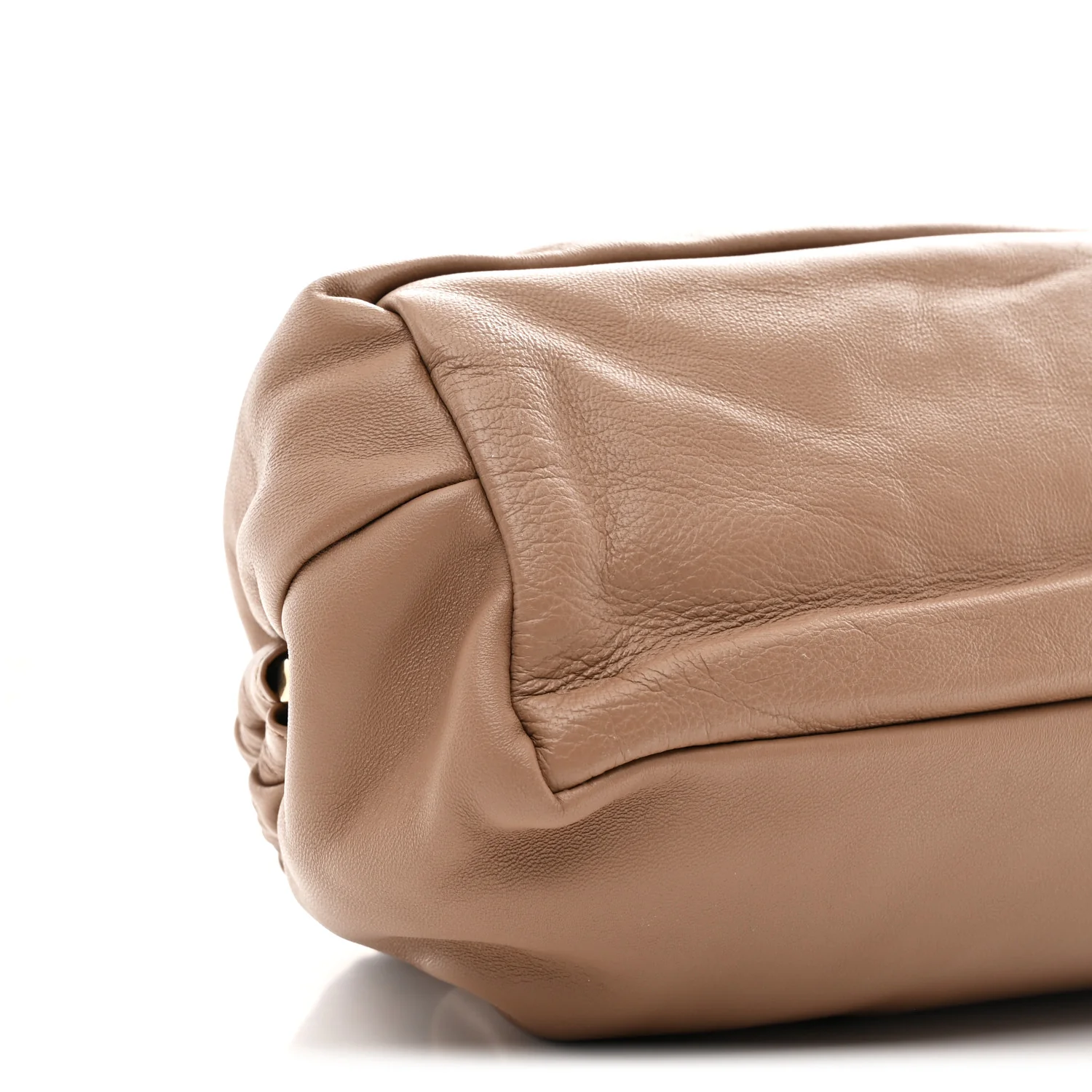 Lambskin Cloud Clutch Biscotto - Image 8