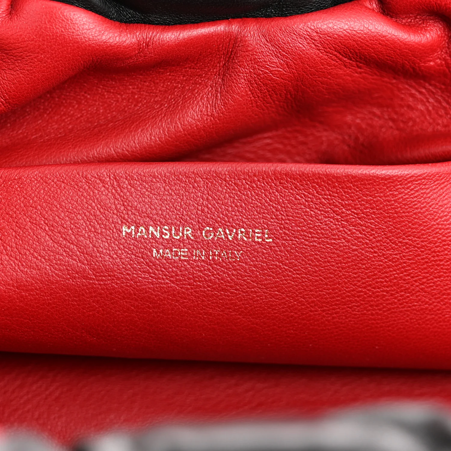 Lambskin Cloud Clutch Black Flamma - Image 6