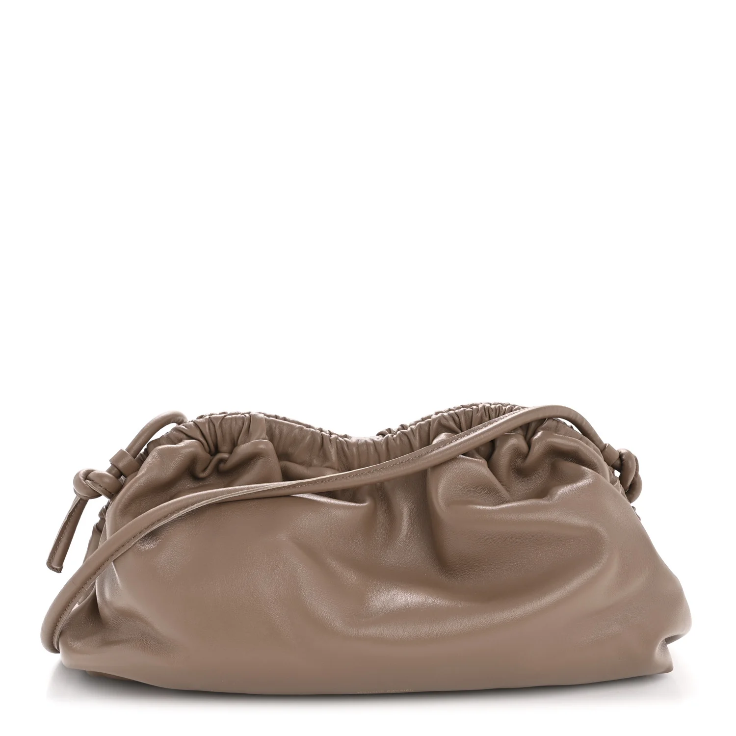 Lambskin Cloud Oversized Clutch Biscotto