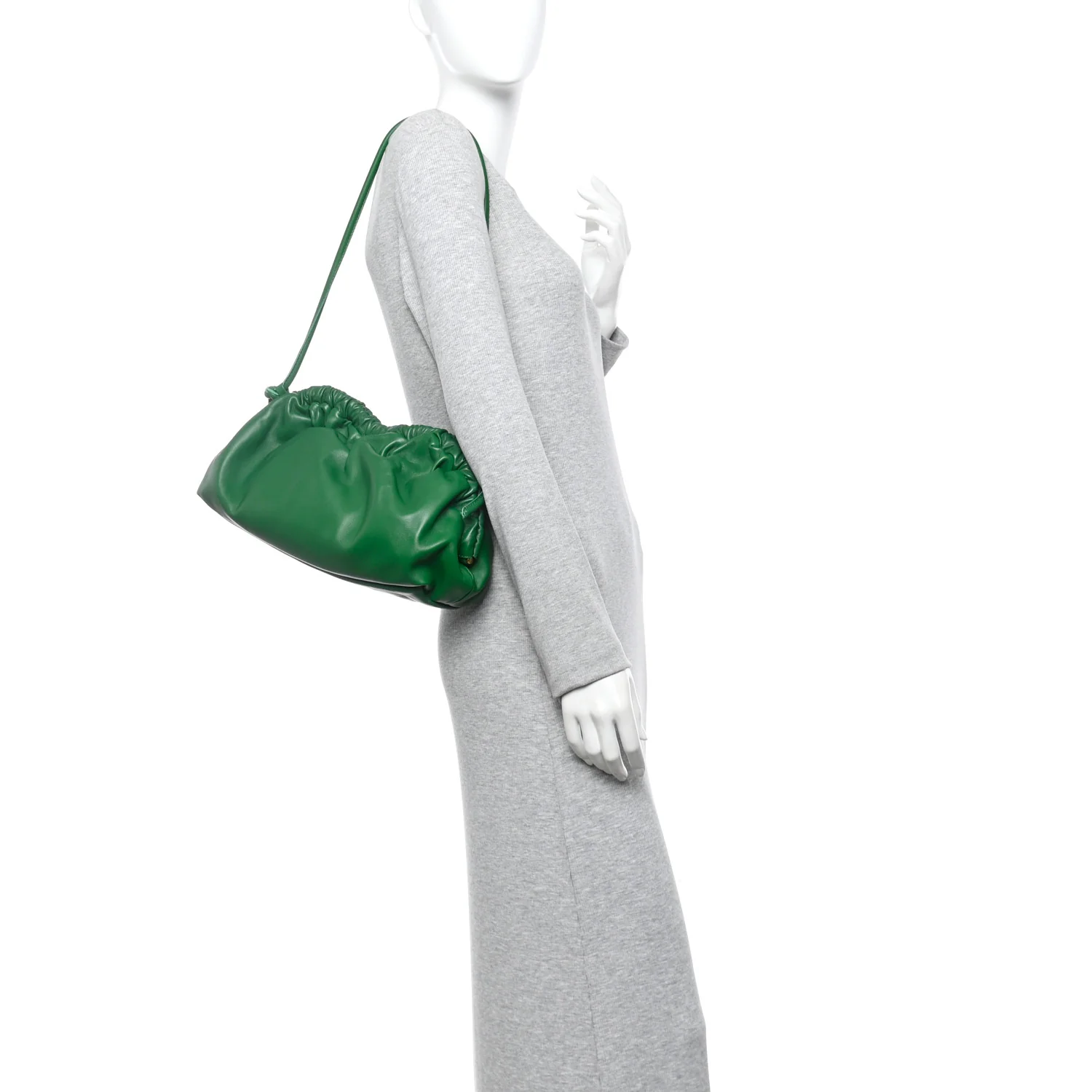 Lambskin Cloud Oversized Clutch Leaf - Image 2