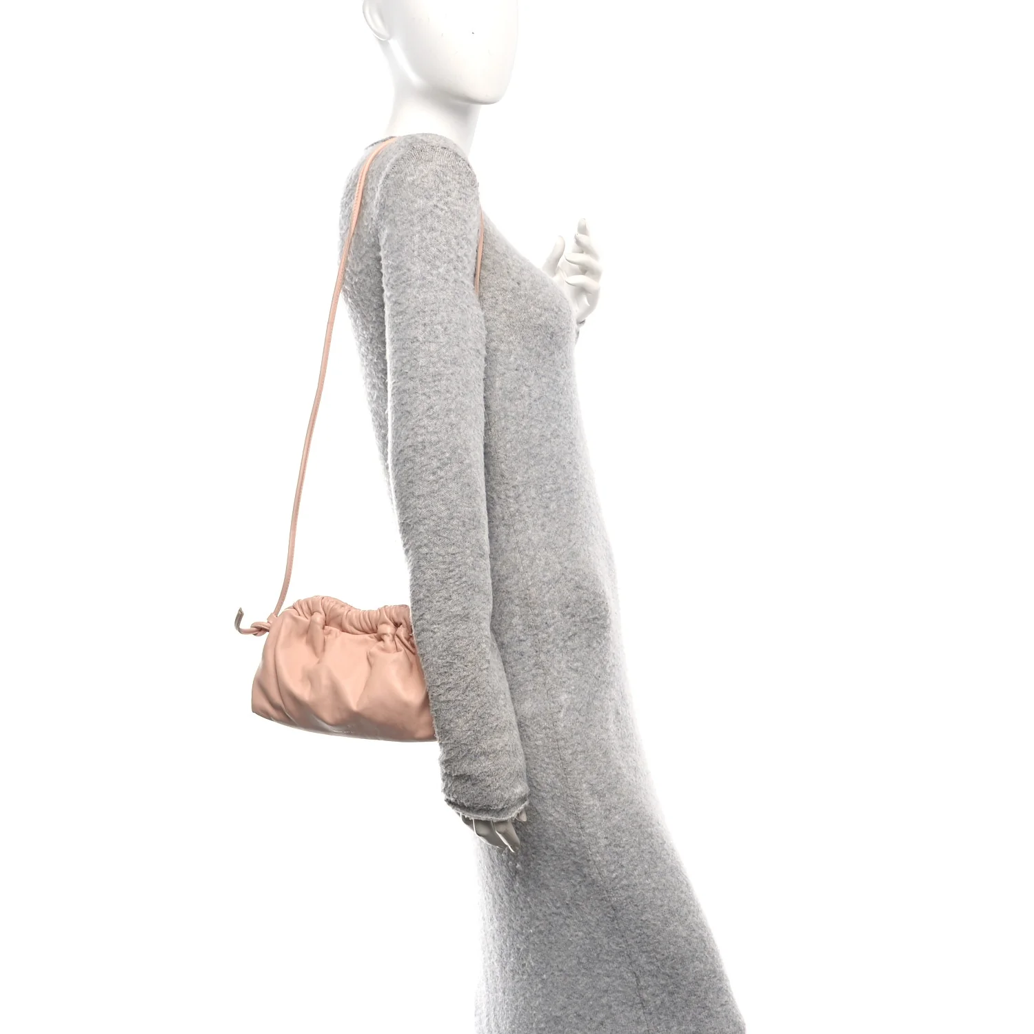 Lambskin Mini Cloud Clutch  Dahlia - Image 2