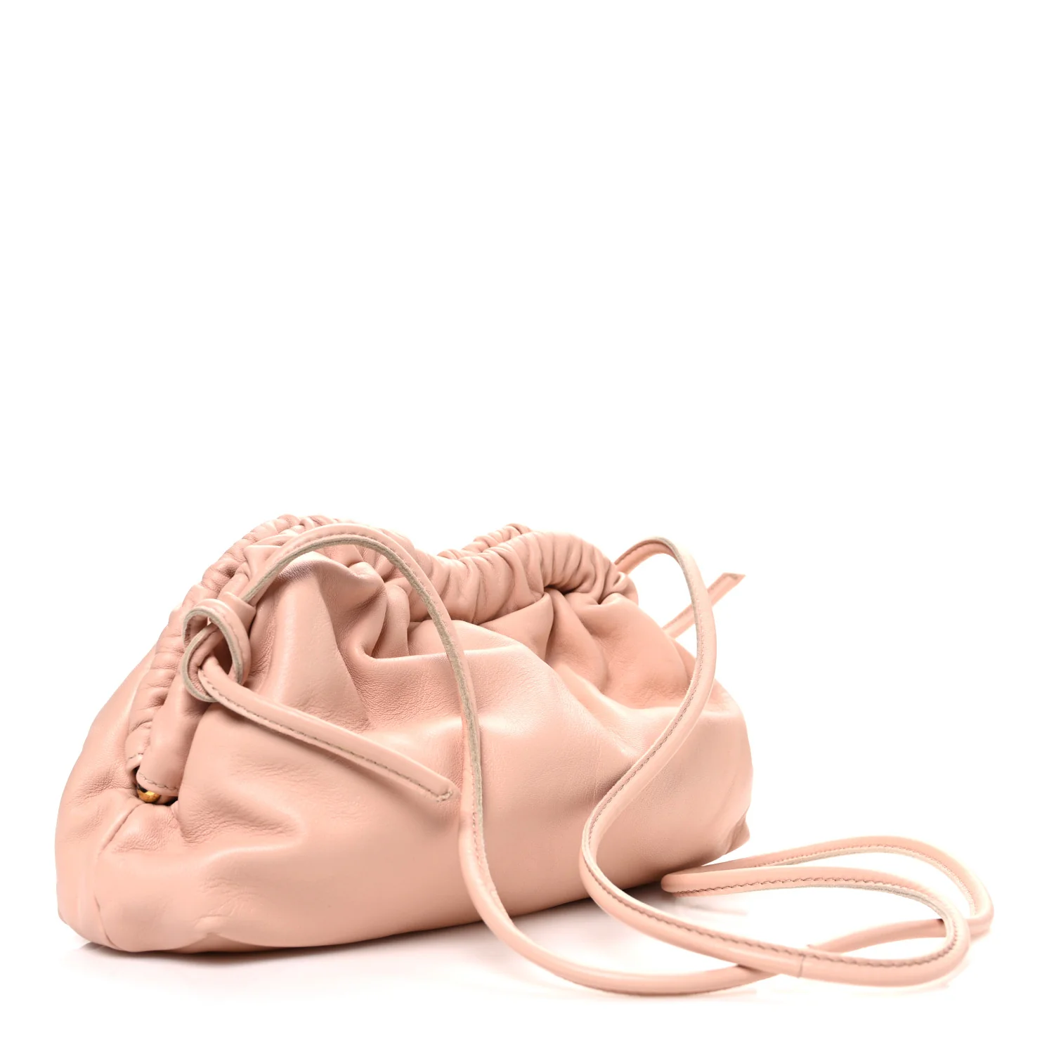 Lambskin Mini Cloud Clutch  Dahlia - Image 3