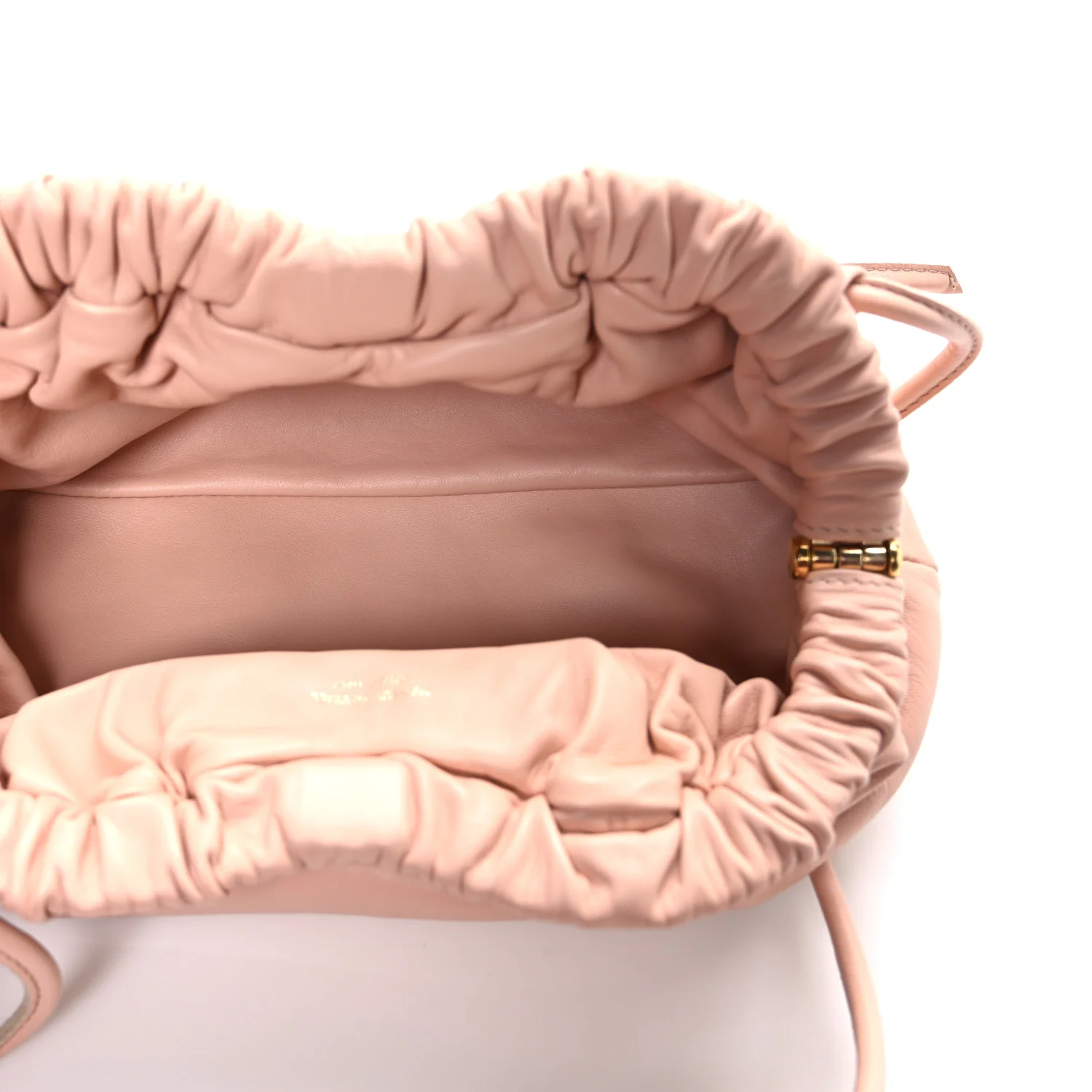 Lambskin Mini Cloud Clutch  Dahlia - Image 5